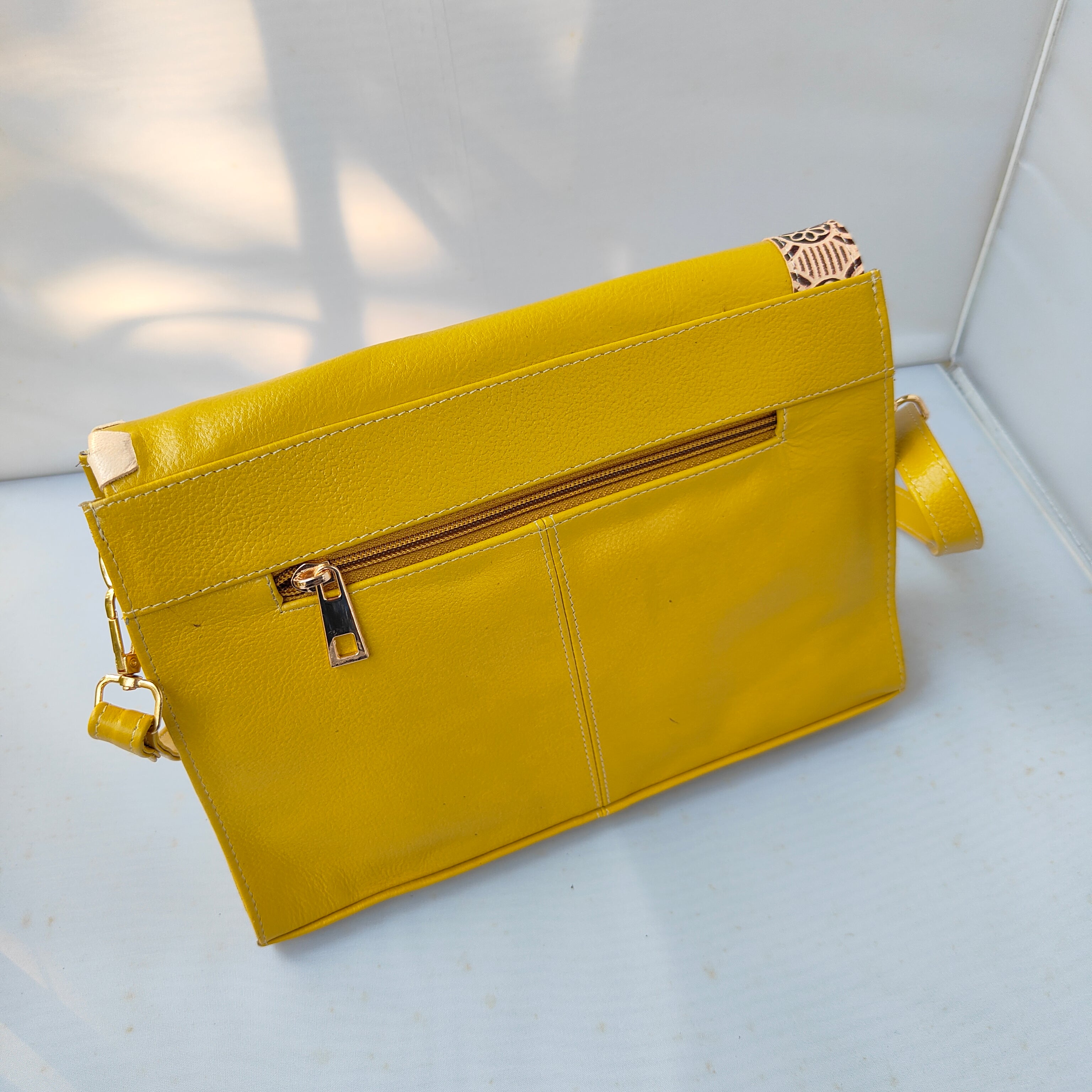 Yellow Luxe Flap Bag