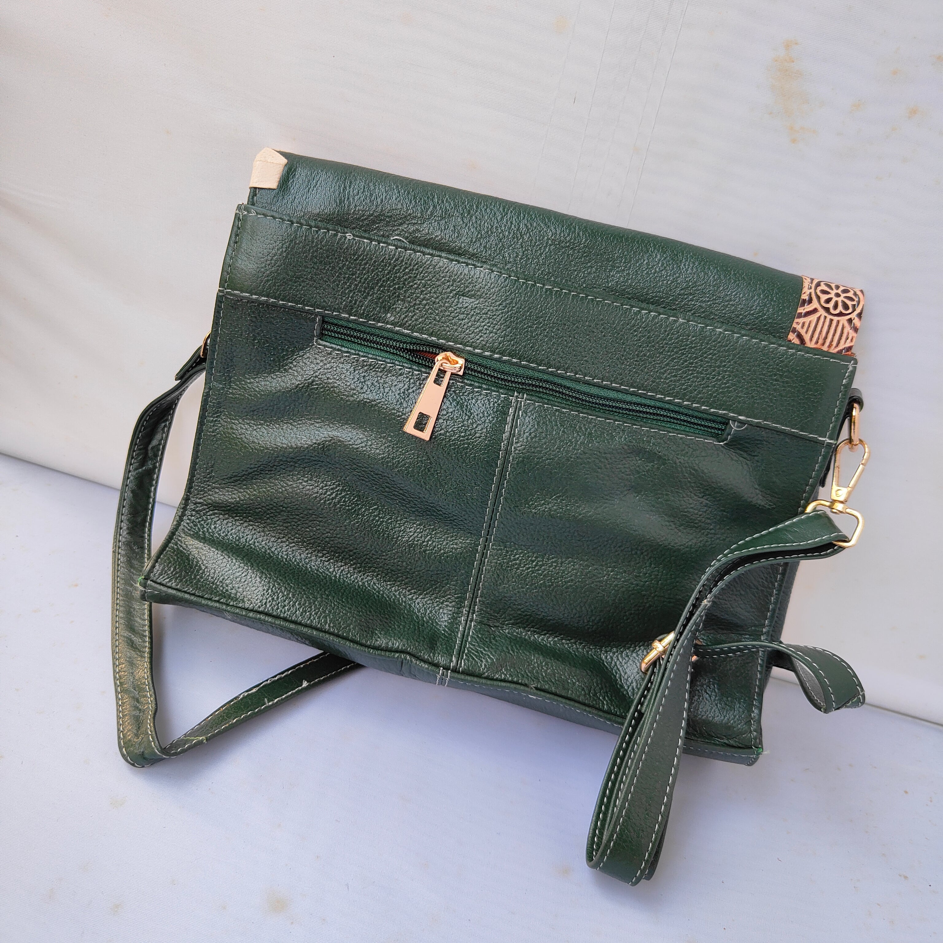 Green Luxe Flap Bag