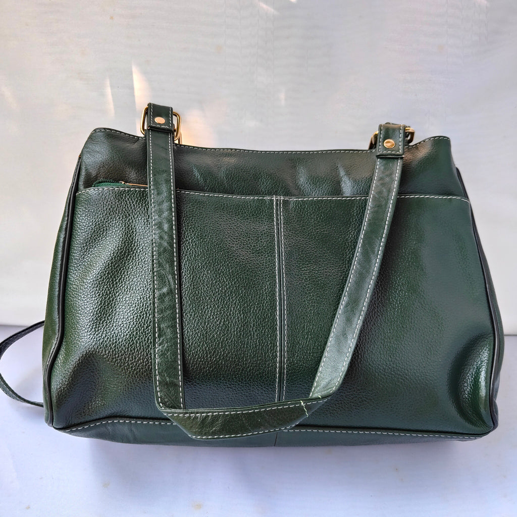 Luxury Leather Bag from Santiniketan Green