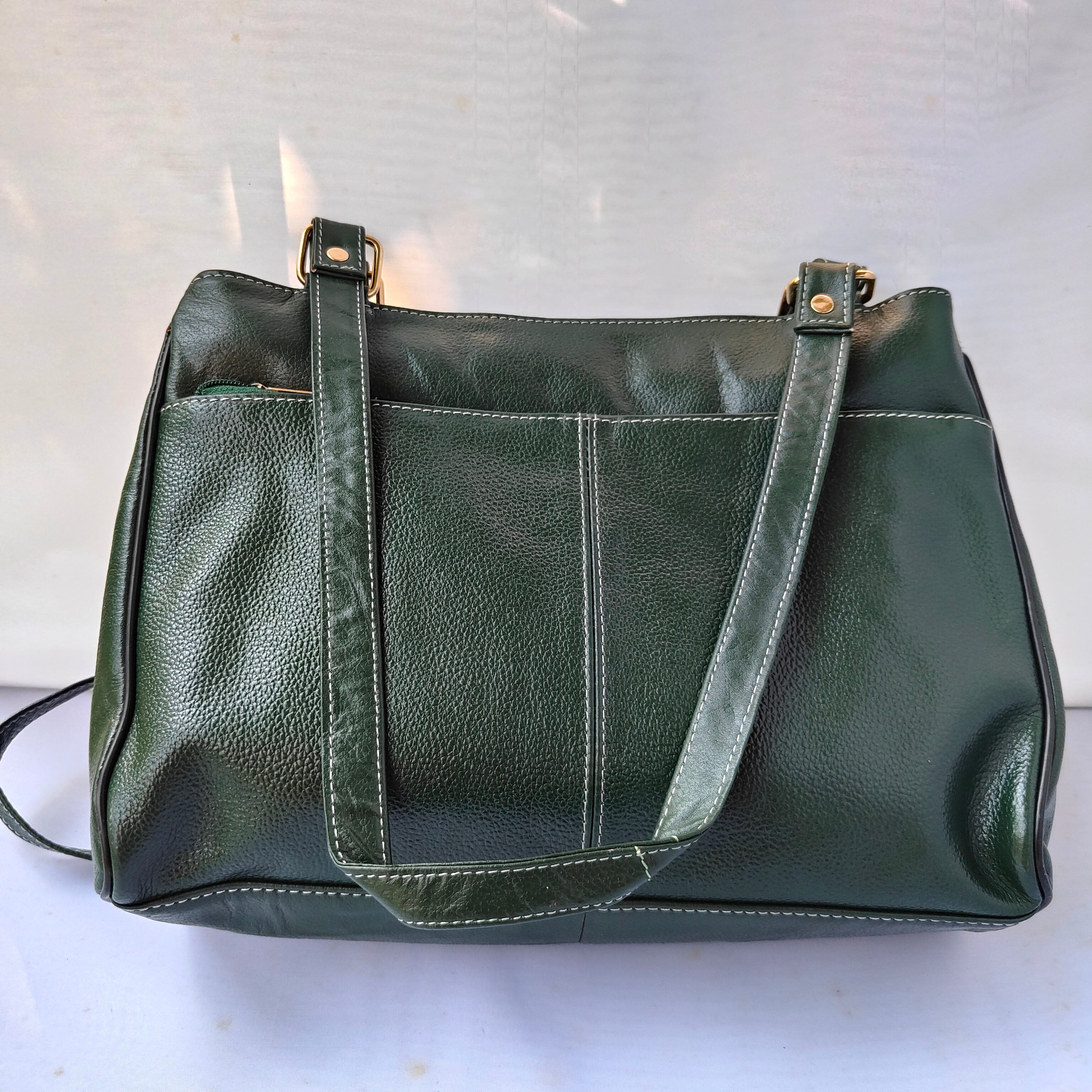 Luxury Leather Bag from Santiniketan Green