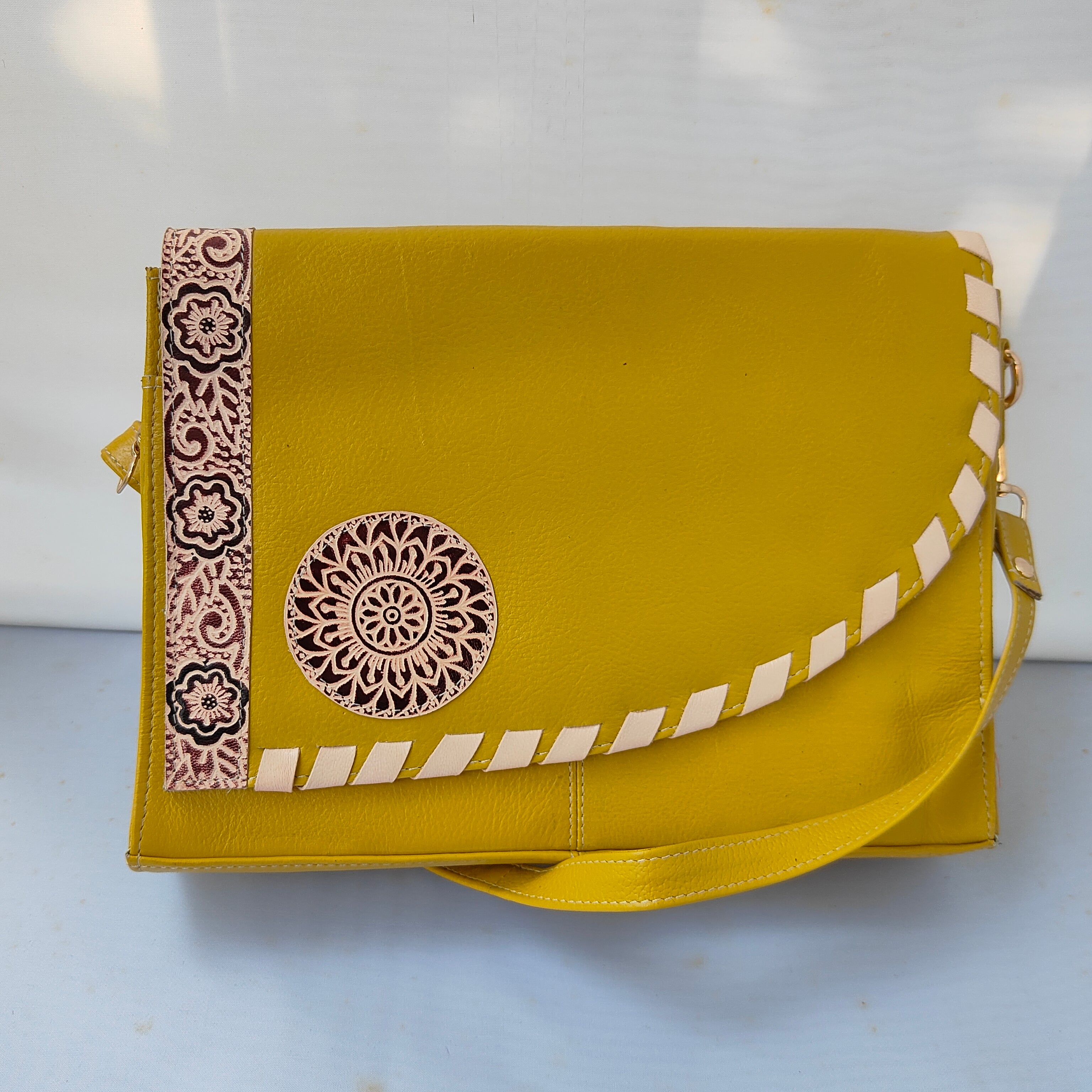 Yellow Luxe Flap Bag 2