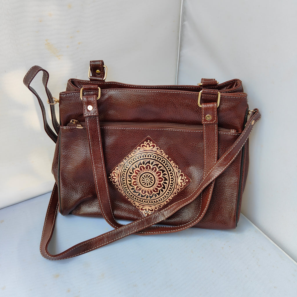 Luxury Leather Bag Brown