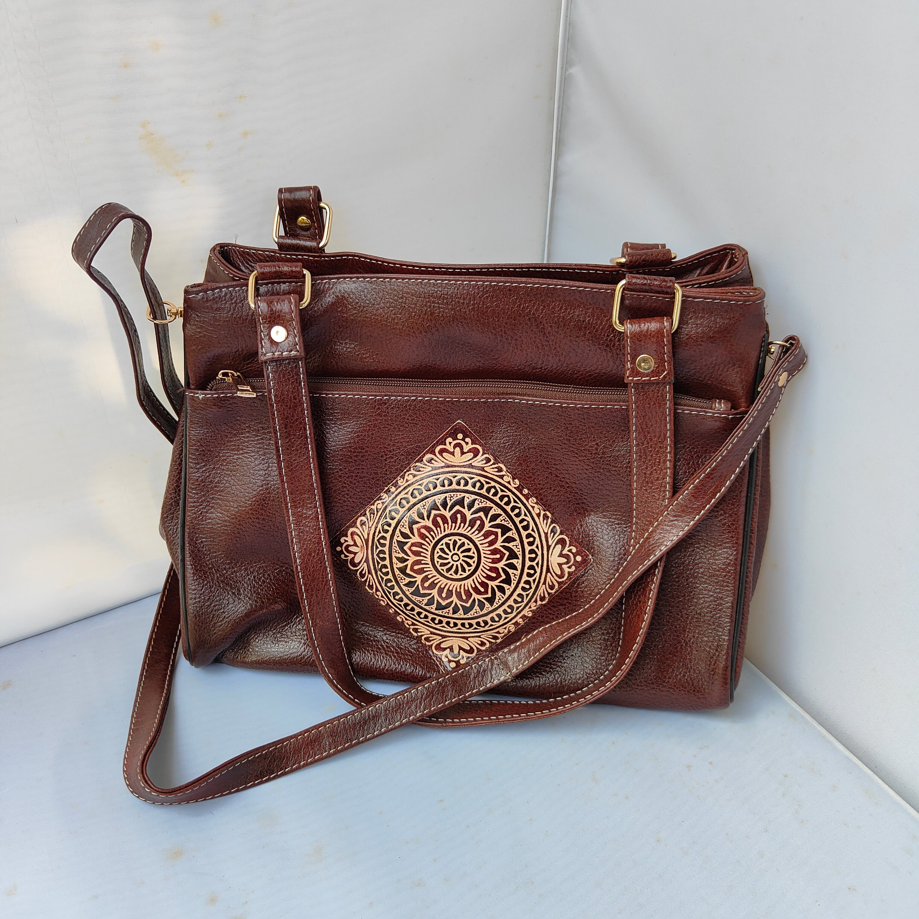 Luxury Leather Bag Brown