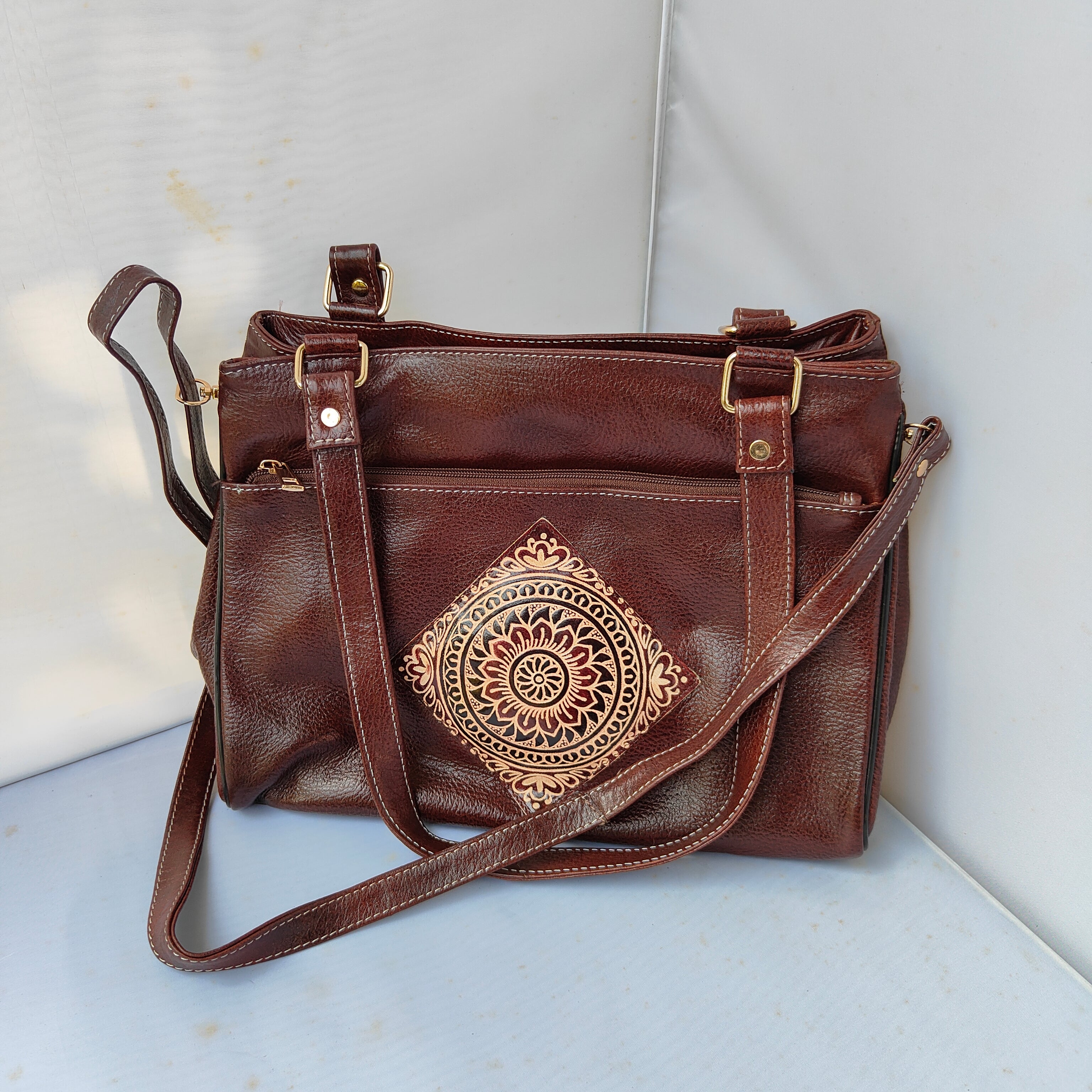 Luxury Leather Bag Brown