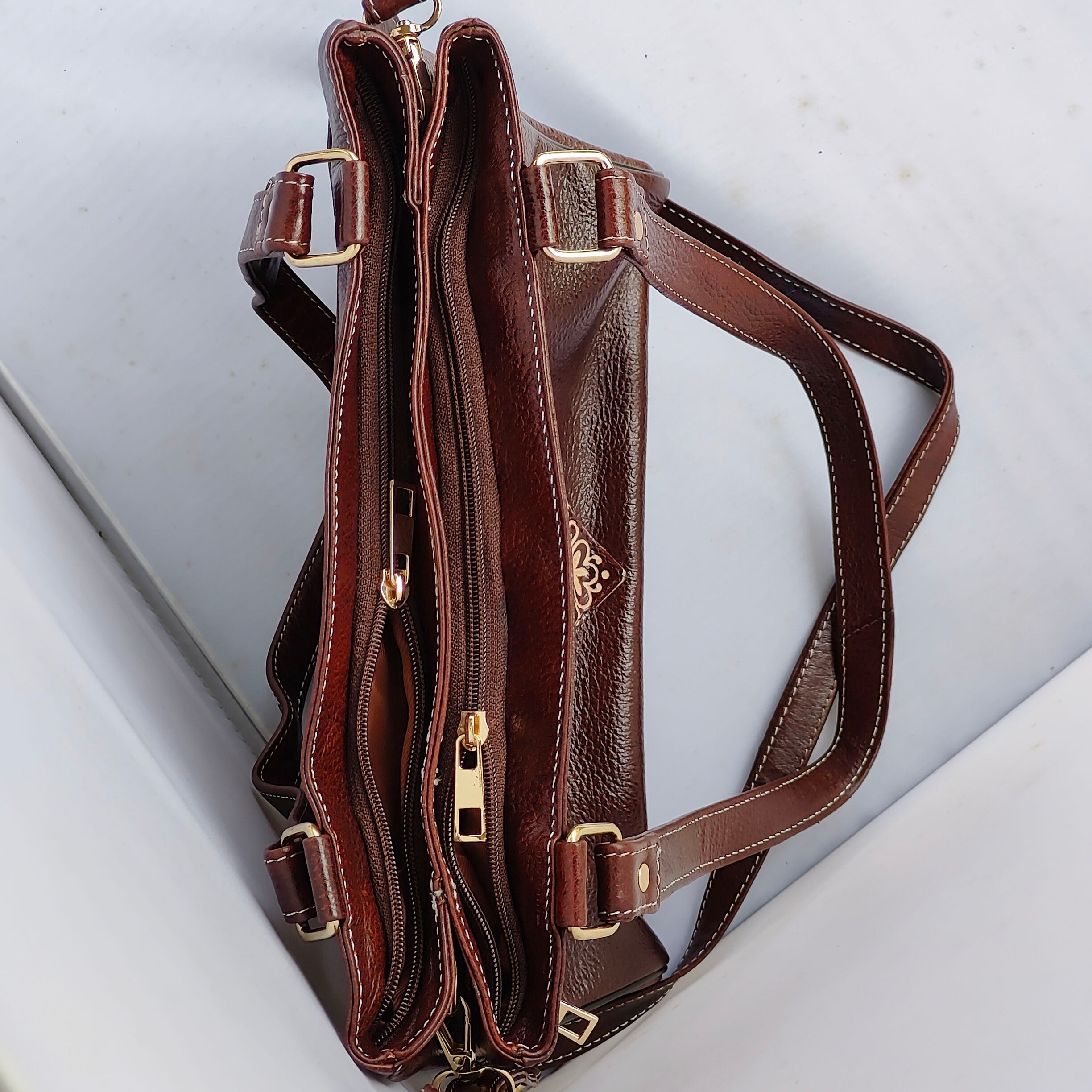 Luxury Leather Bag Brown