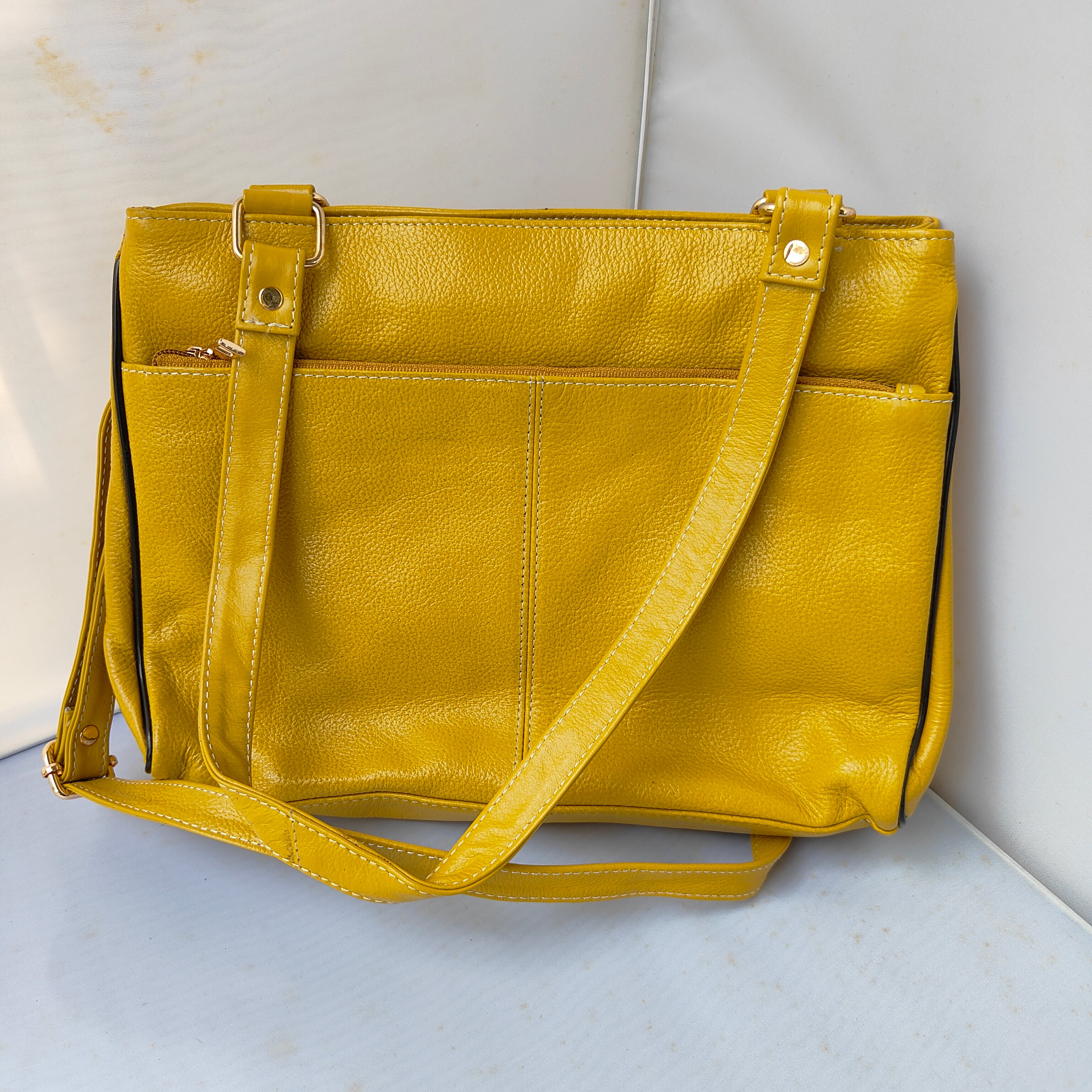 Luxury Leather Bag Yellow