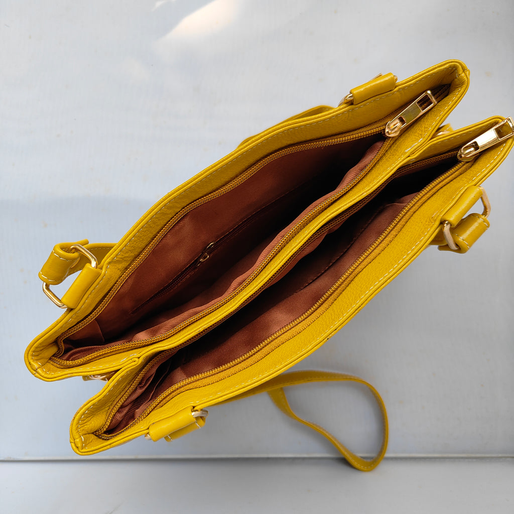 Luxury Leather Bag Yellow