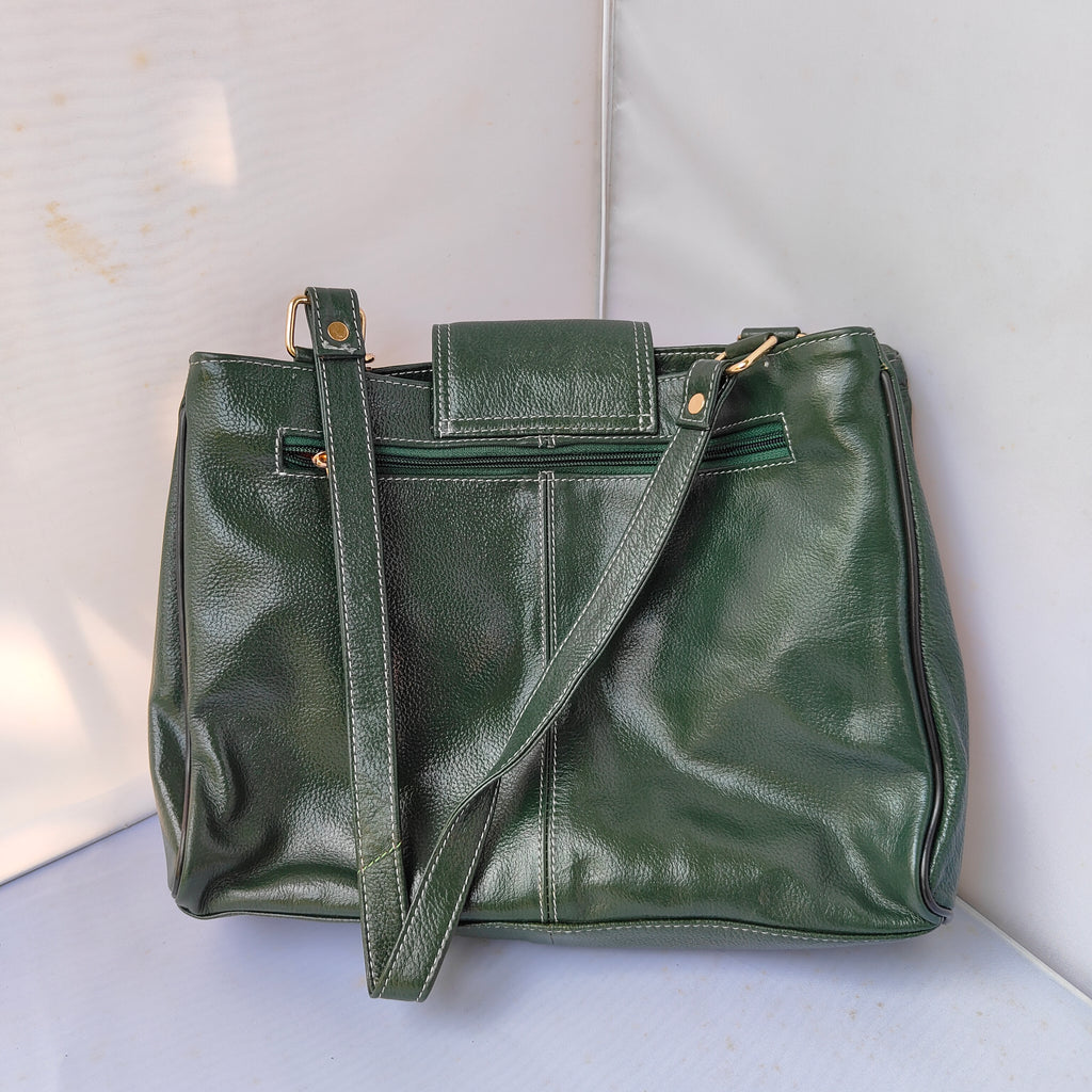 Leather Handbag Green