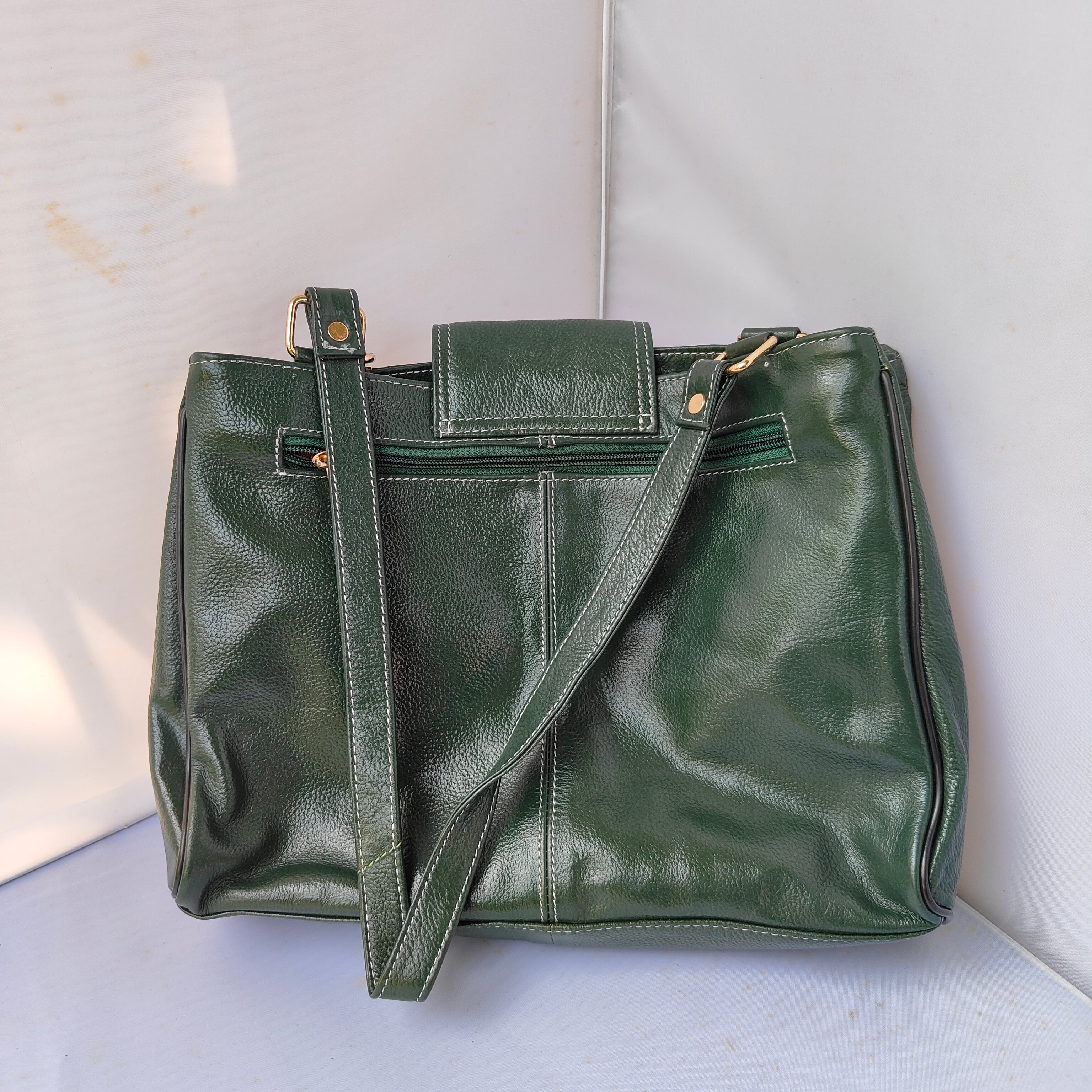 Leather Handbag Green