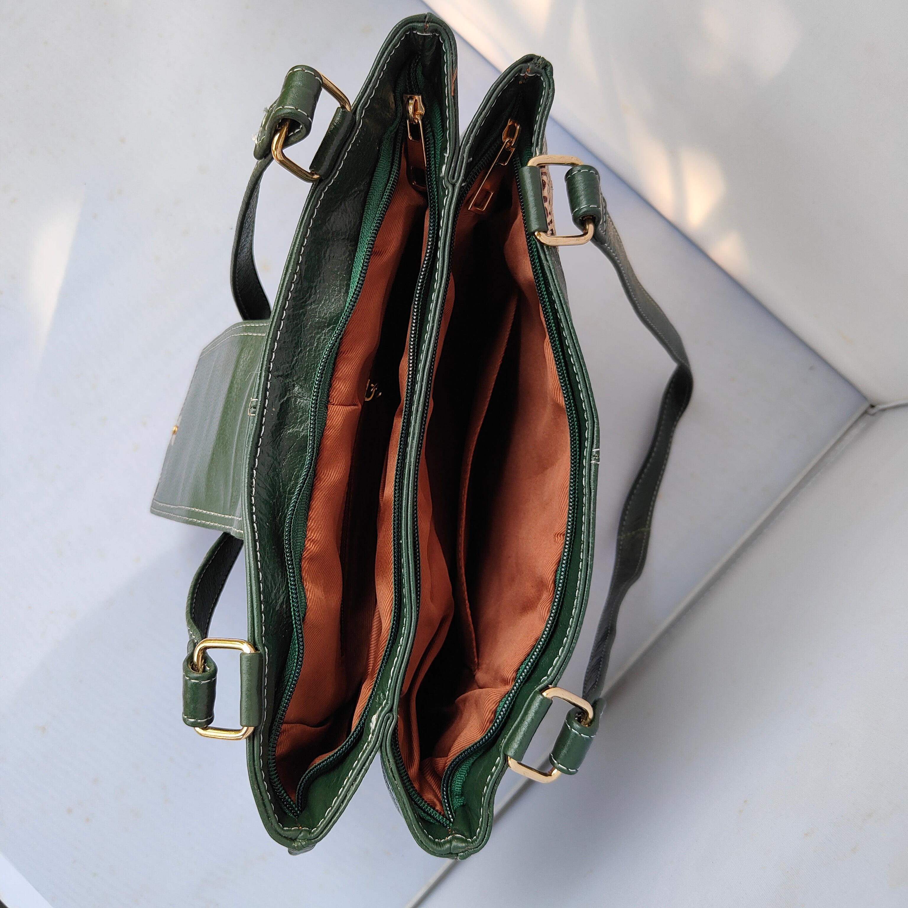 Leather Handbag Green