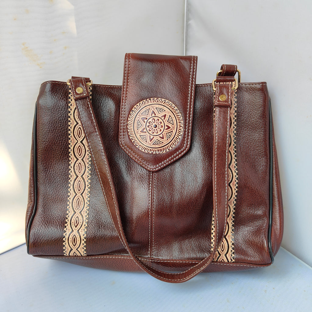 Leather Handbag Brown