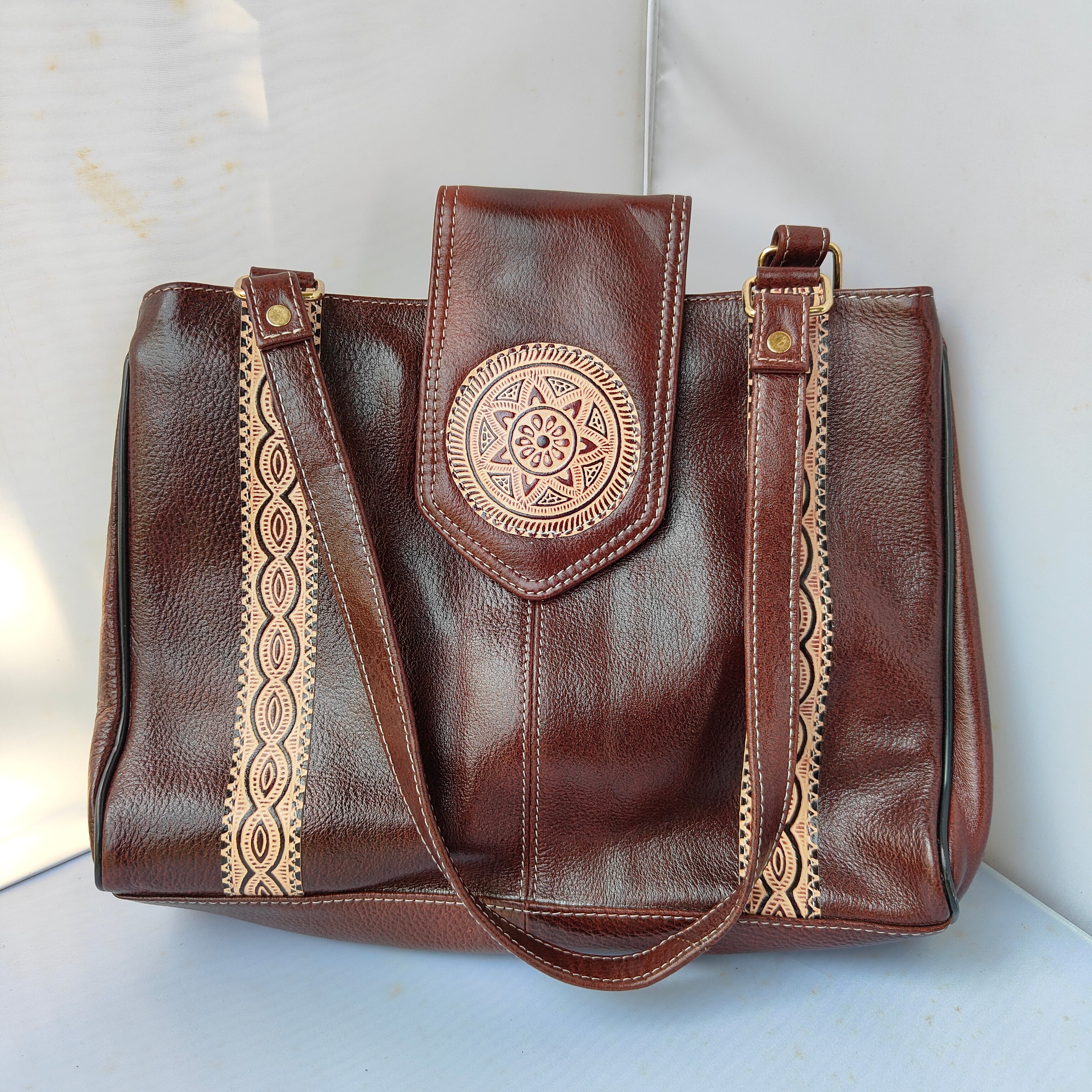 Leather Handbag Brown