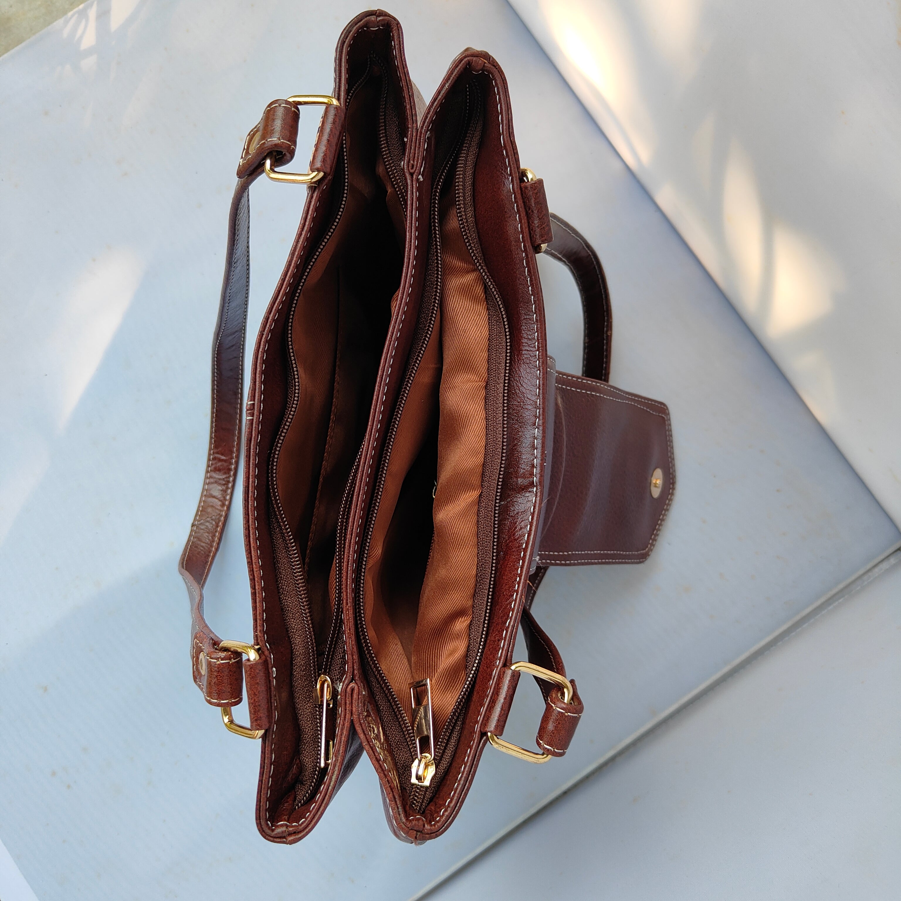Leather Handbag Brown
