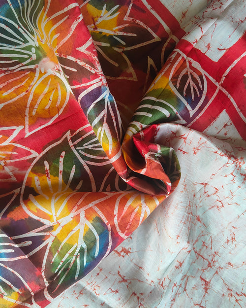 Batik Pure Silk Sari with Blouse Piece