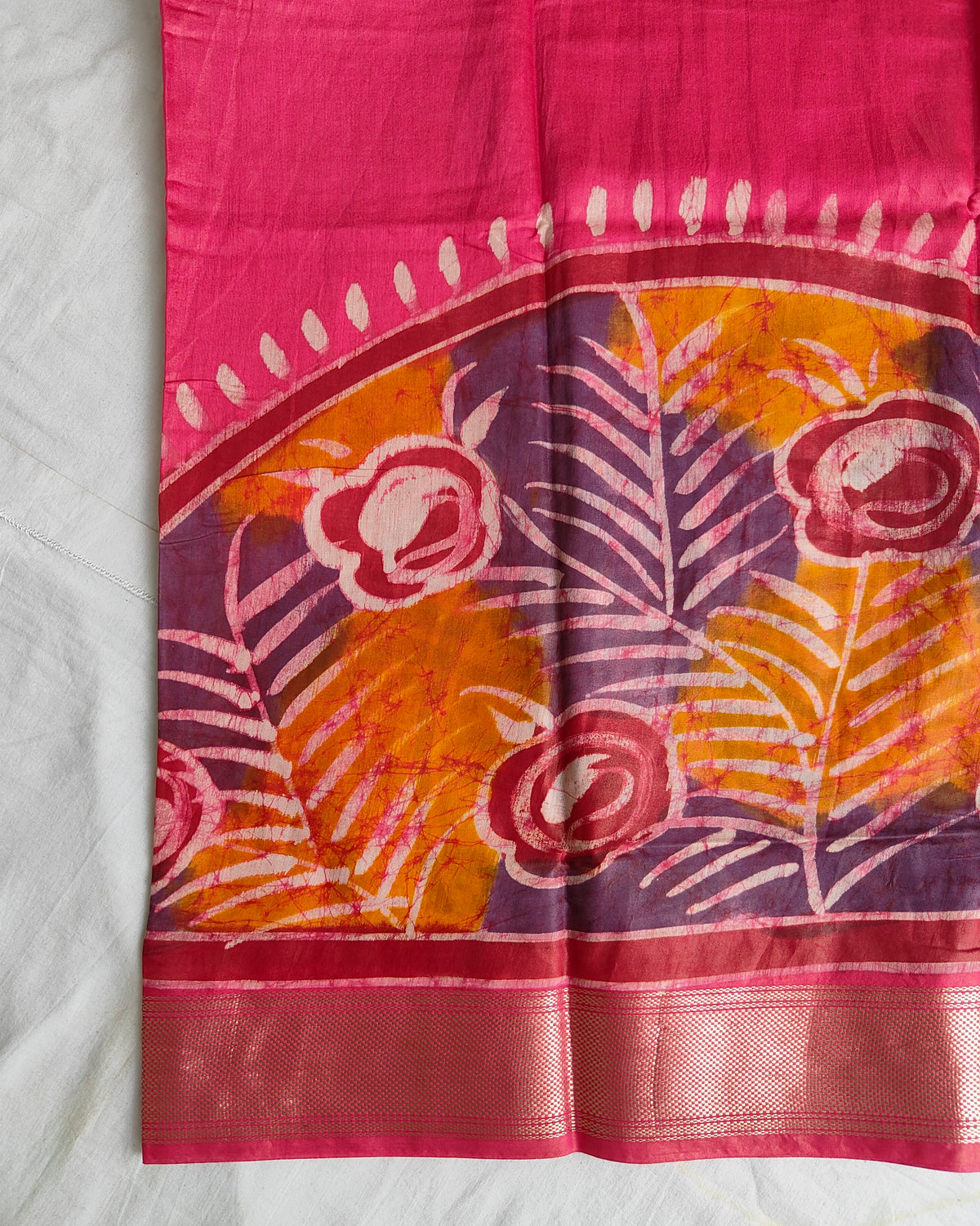 Maheswari Batik Sari Pink 2