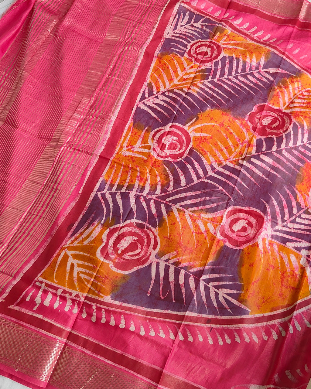 Maheswari Batik Sari Pink 2