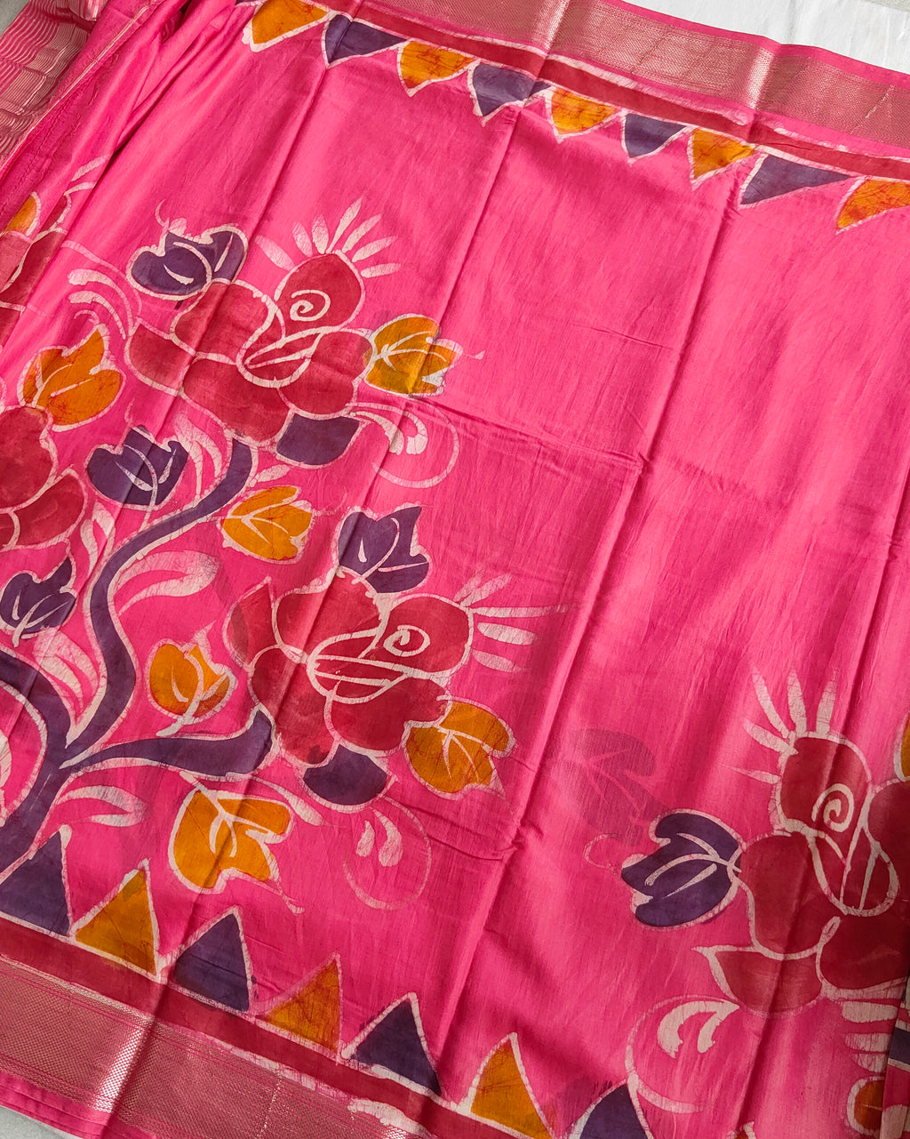 Maheswari Batik Sari Pink 1