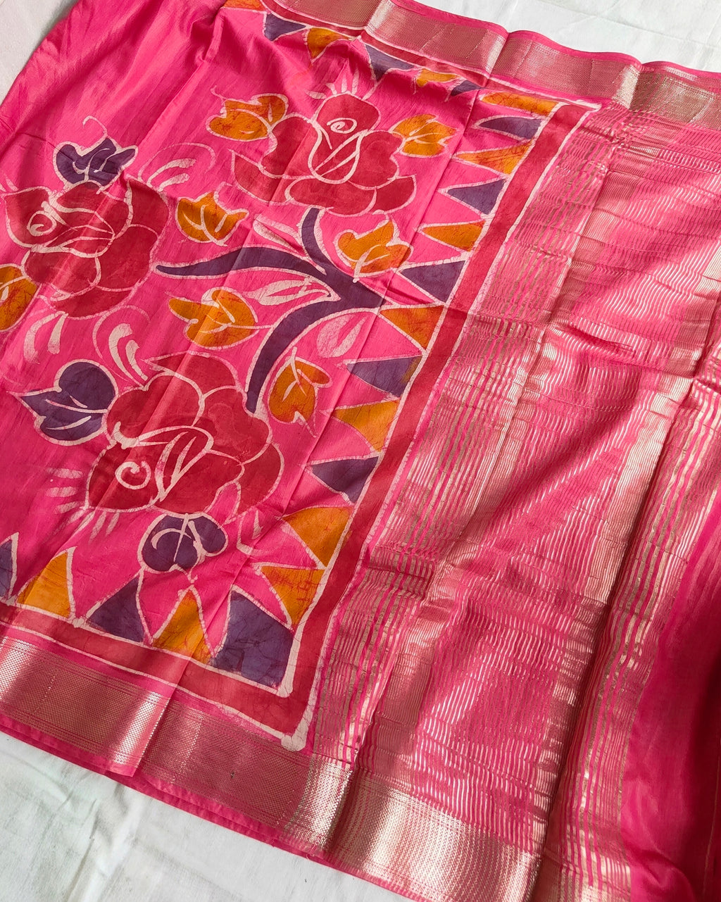 Maheswari Batik Sari Pink 1