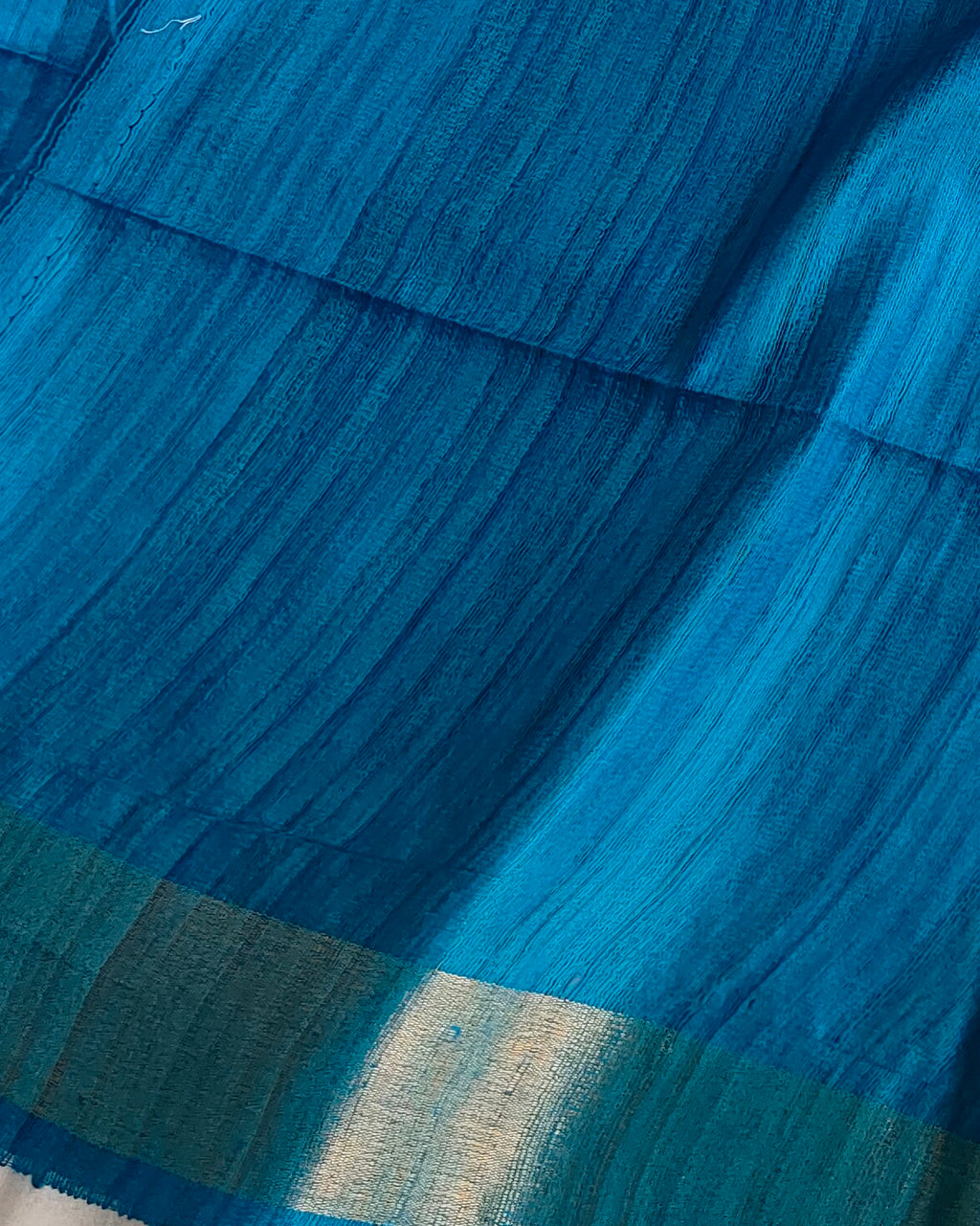 Bicolour Ghicha Sari Purple & Blue