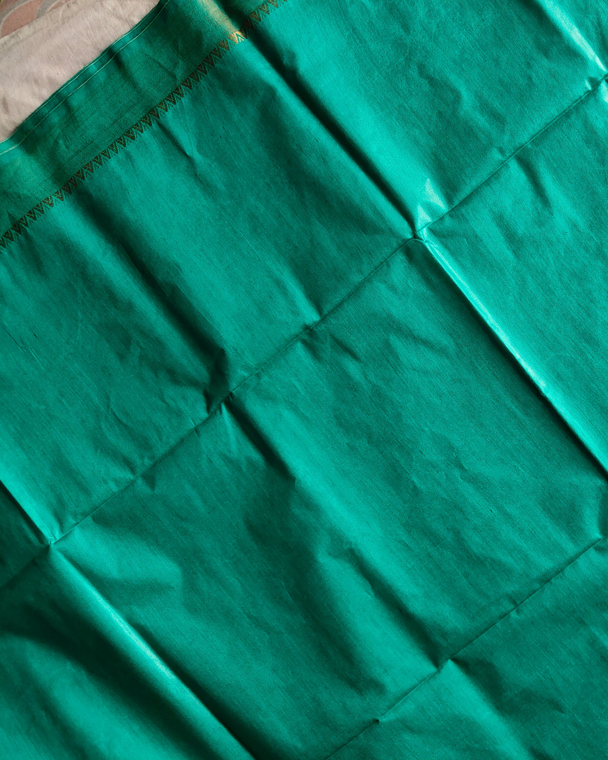 Tussar Muga Silk Mark Sari Sea Green