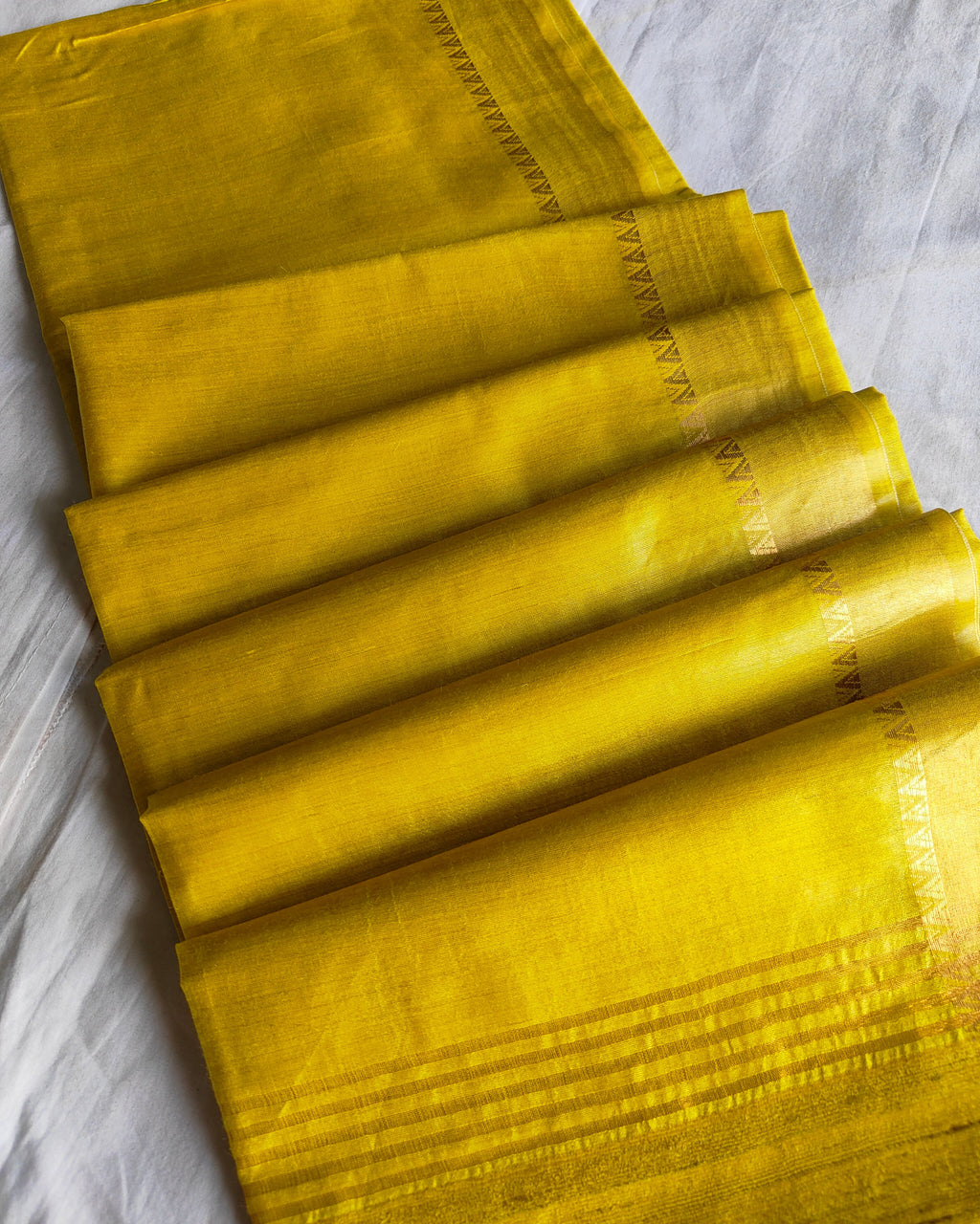 Tussar Muga Silk Mark Sari Yellow