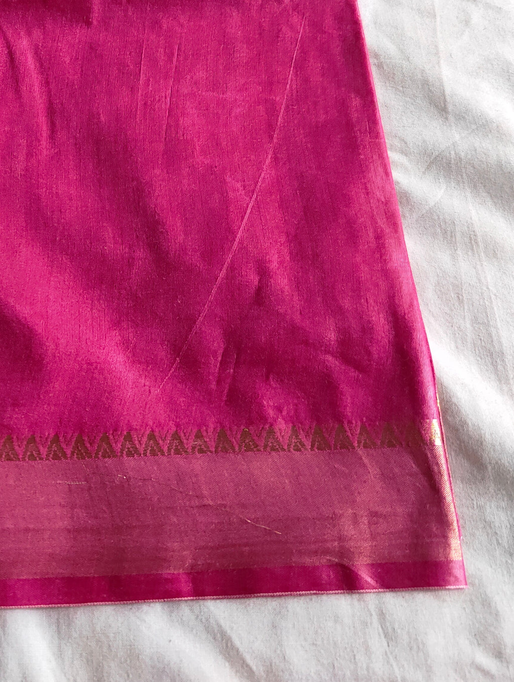 Tussar Muga Silk Mark Sari Pink