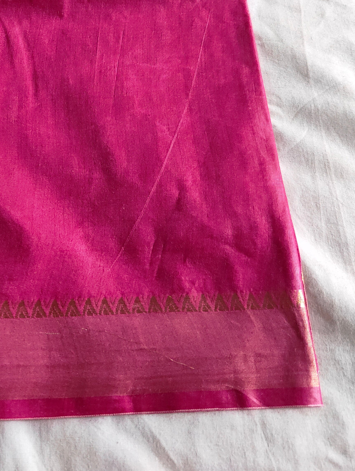 Tussar Muga Silk Mark Sari Pink