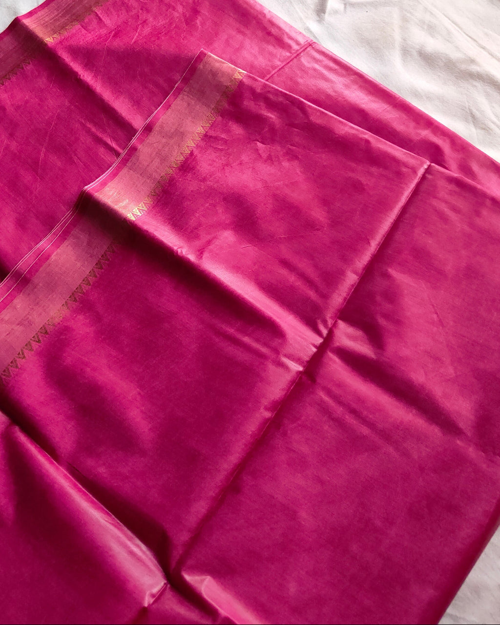 Tussar Muga Silk Mark Sari Pink