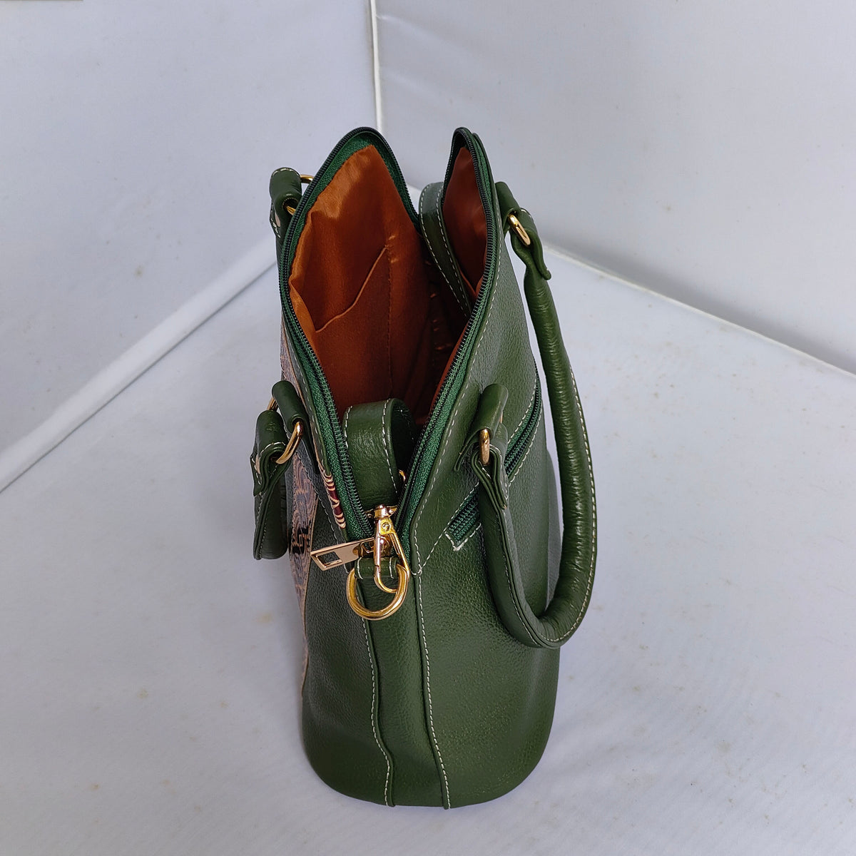 Santiniketan Small Sling Bag Green