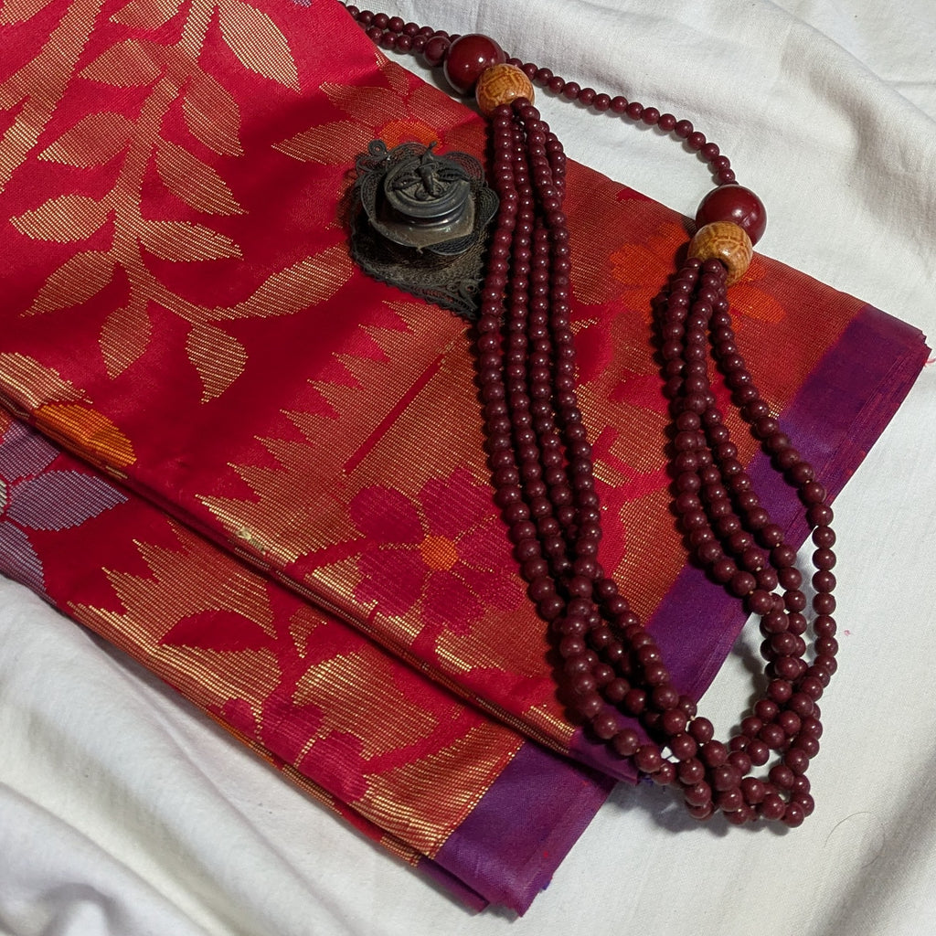 Bengal Cotton Silk (Woven Design) with Blouse Piece