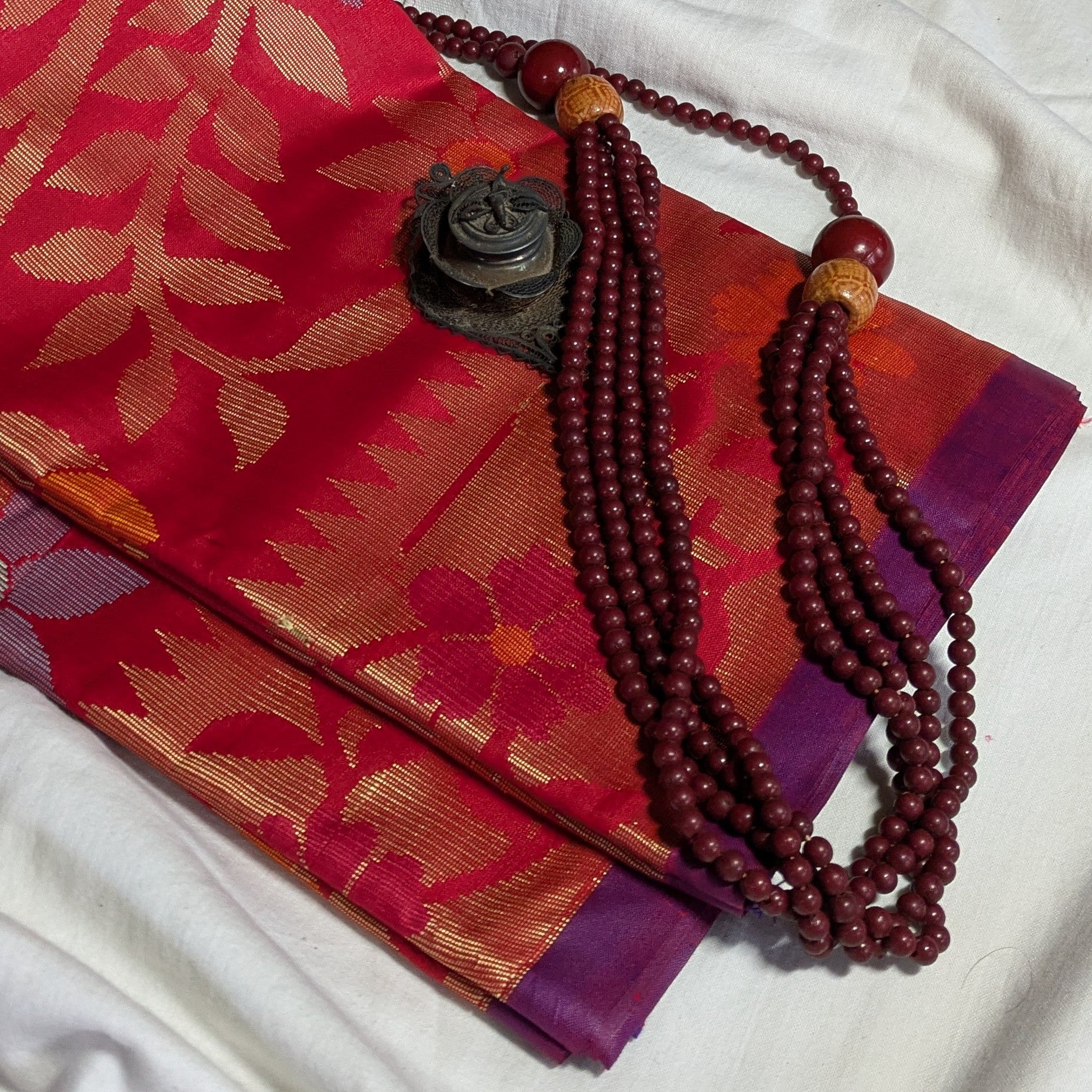 Bengal Cotton Silk (Woven Design) with Blouse Piece