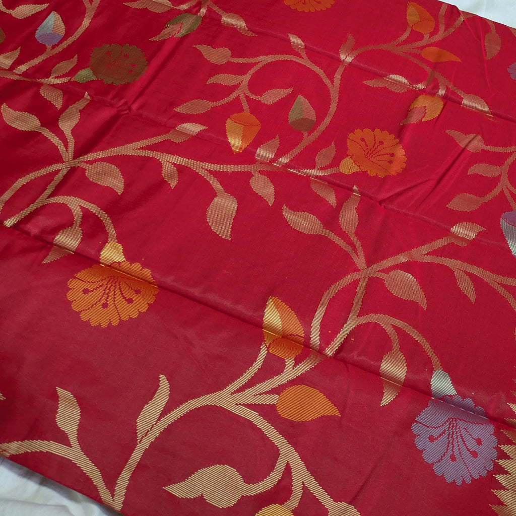 Bengal Cotton Silk (Woven Design) with Blouse Piece