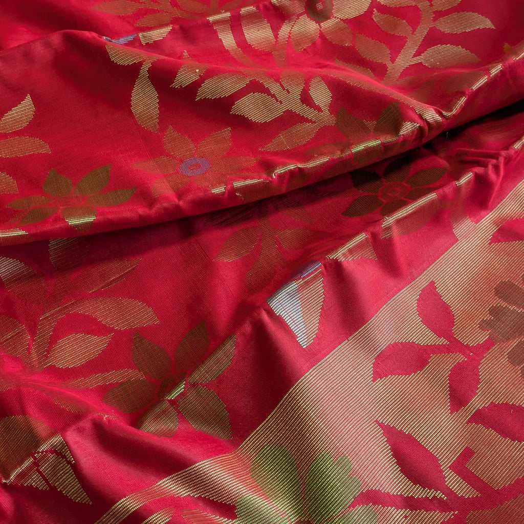 Bengal Cotton Silk (Woven Design) with Blouse Piece