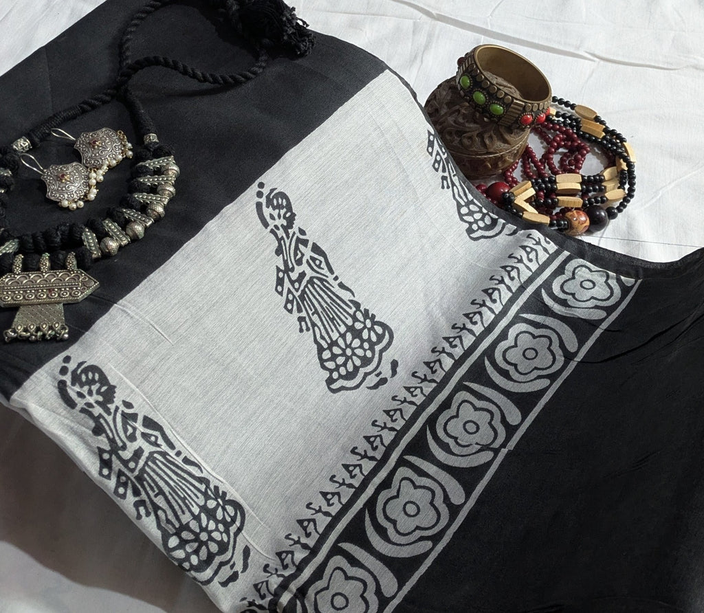 Semi Bapta Sari with Blouse Piece