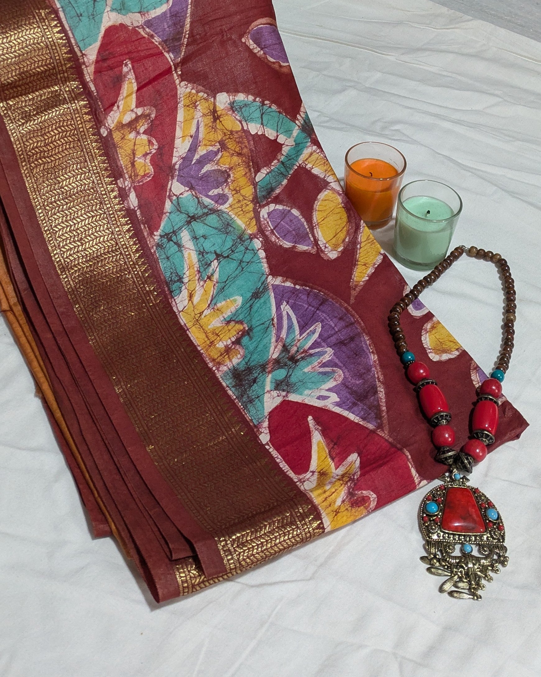 Batik Maheswari Sari with Blouse Piece