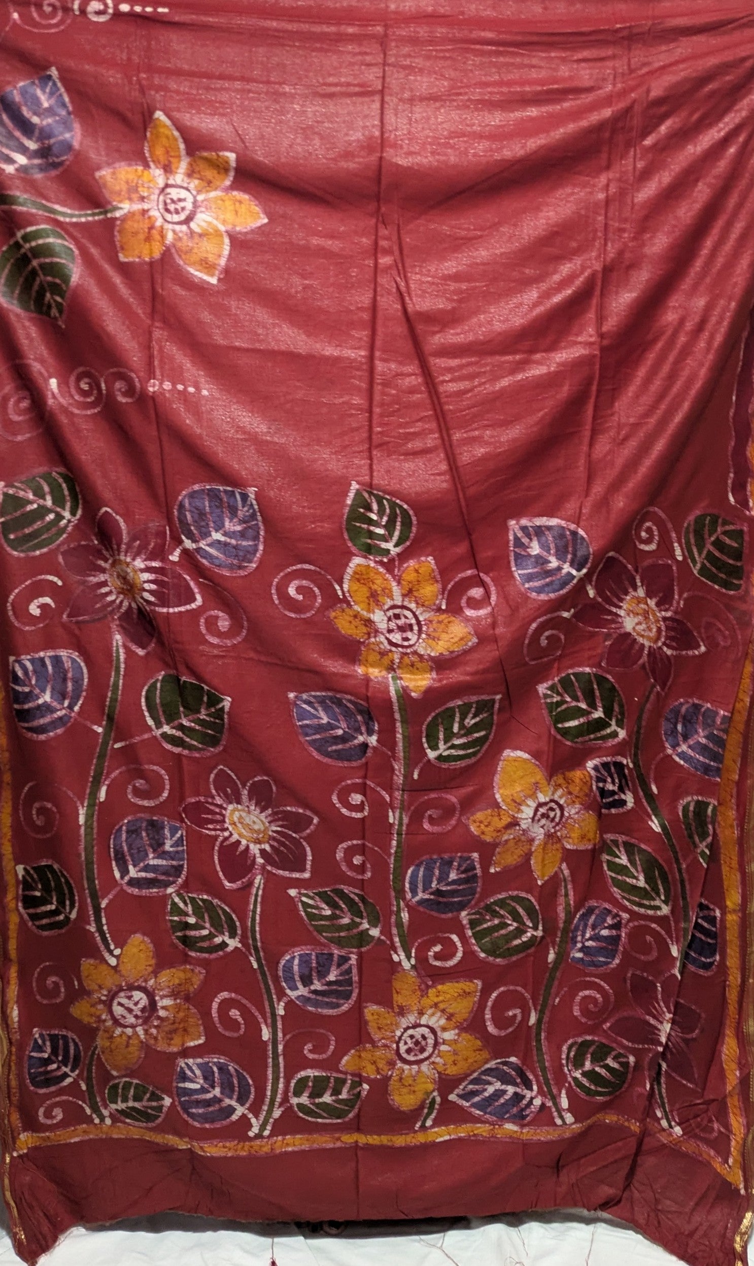 Batik Maheswari Silk Sari with Blouse Piece