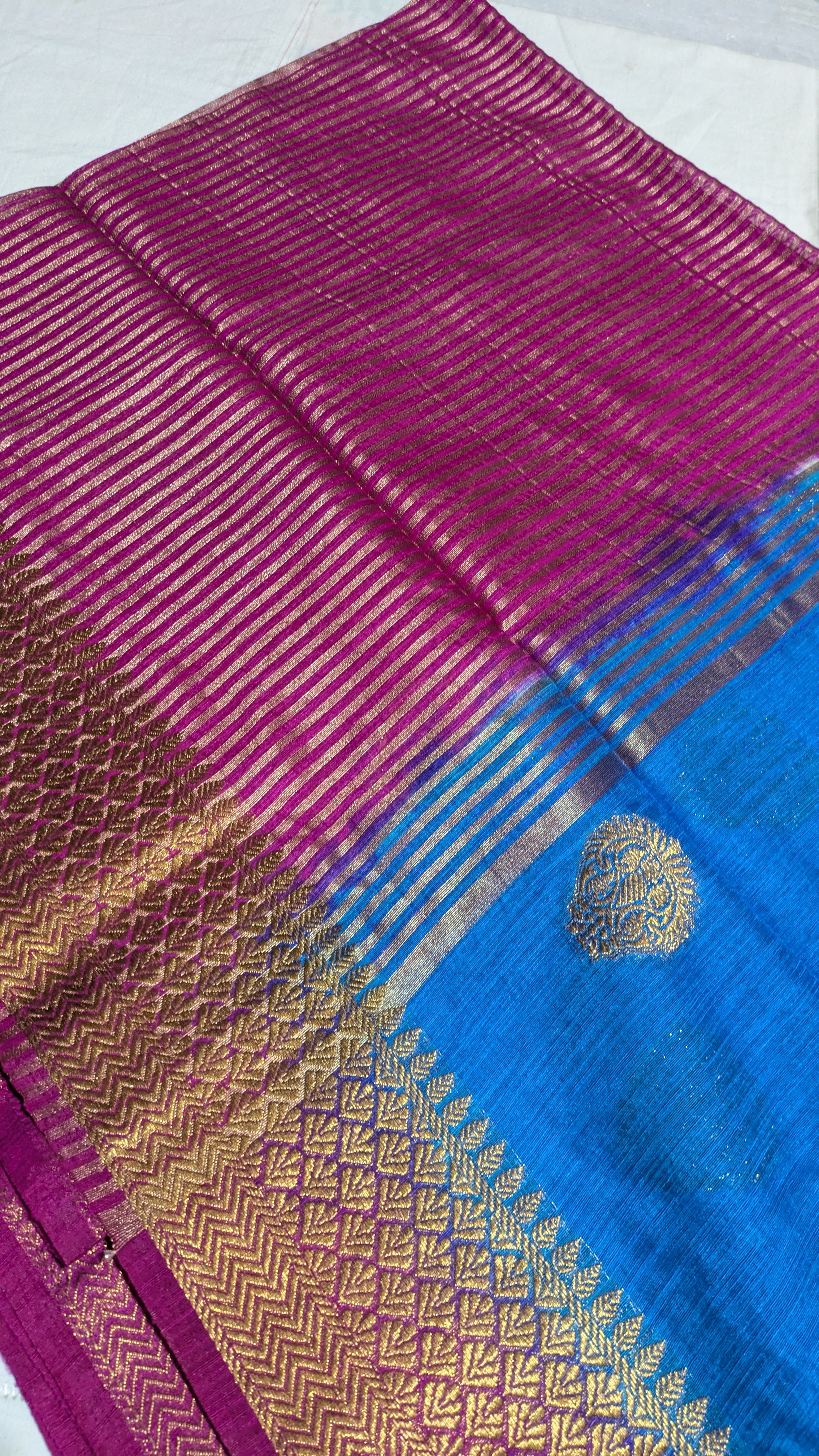 Semi Ghicha Silk Saree with Blouse Piece