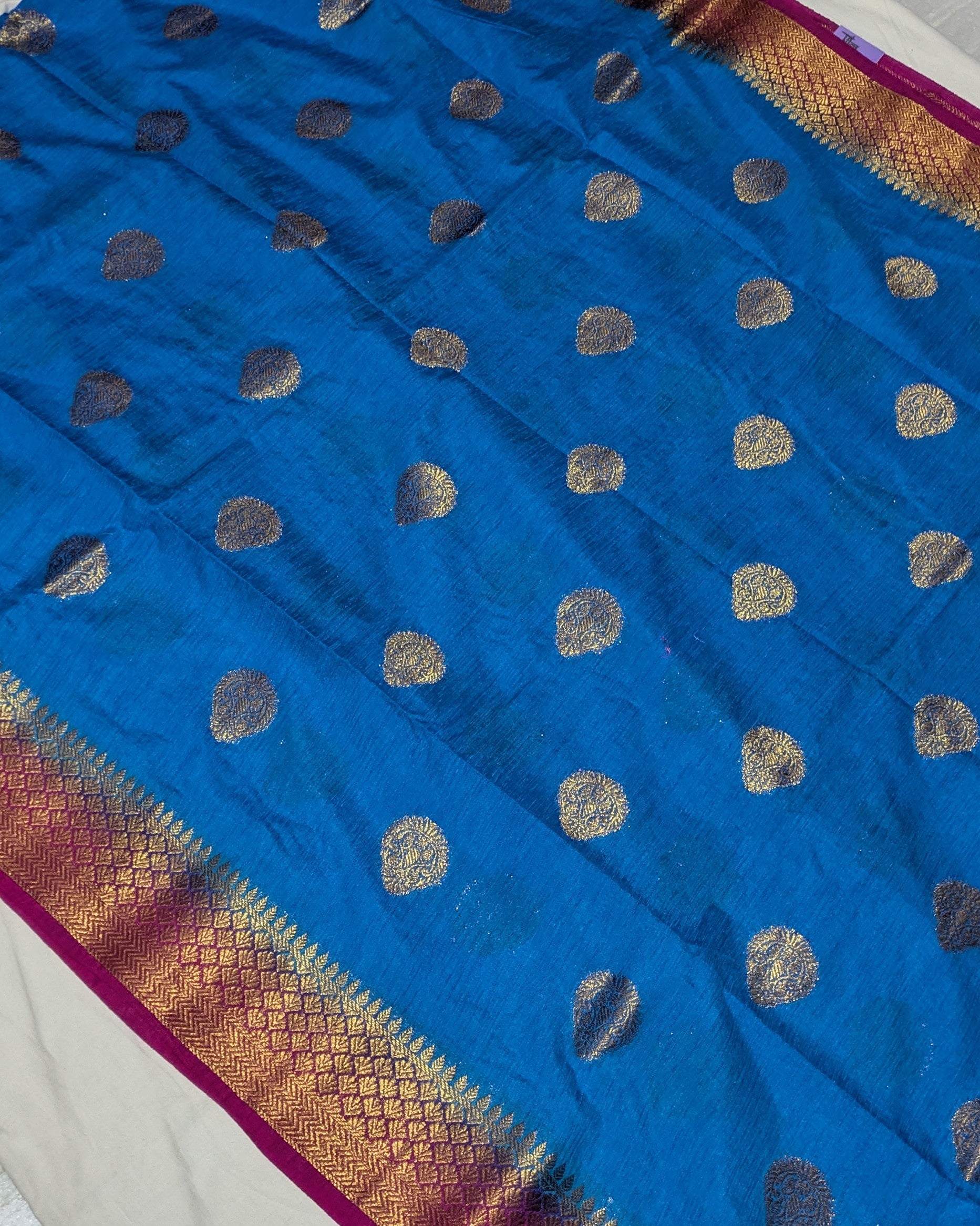 Semi Ghicha Silk Saree with Blouse Piece