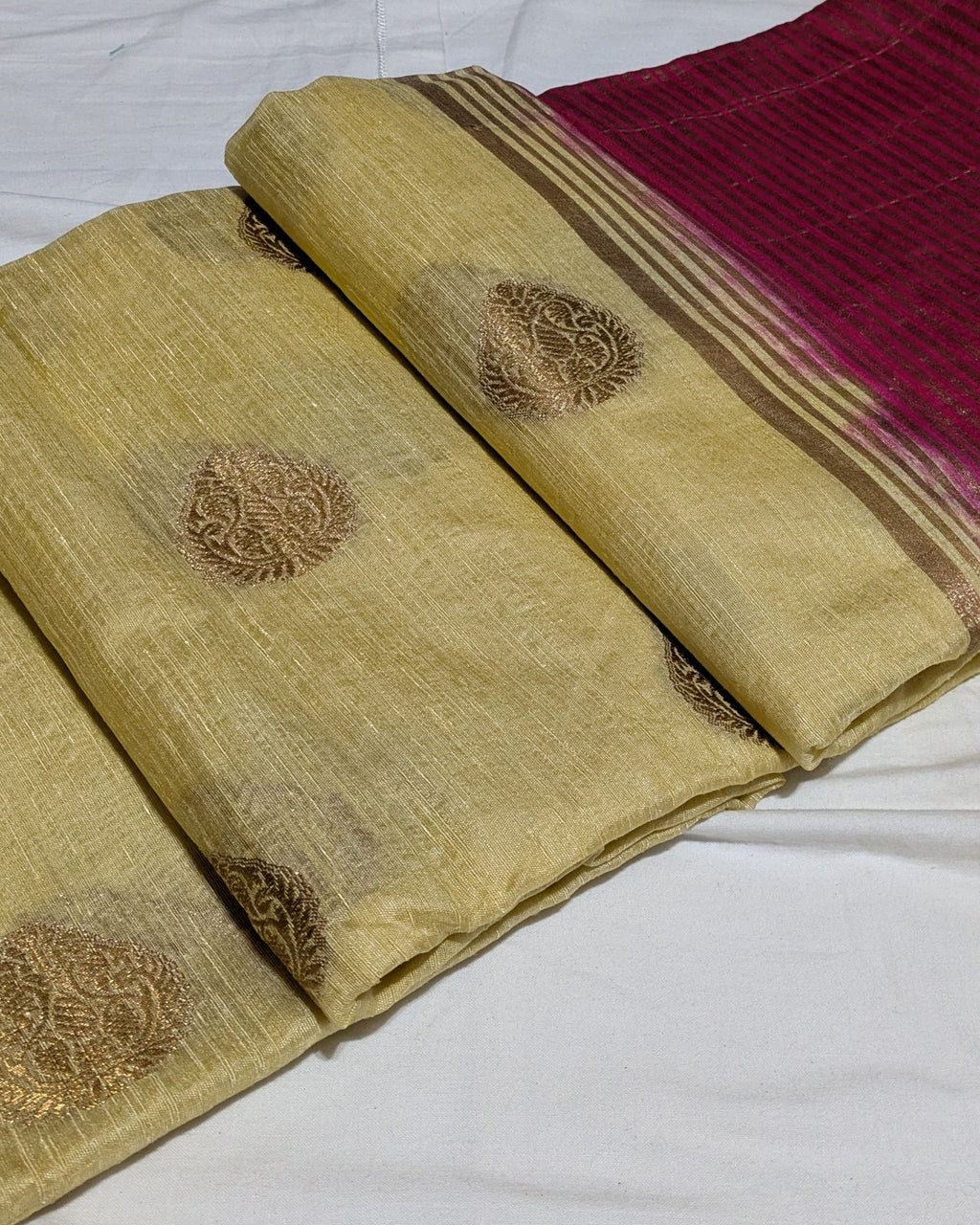 Semi Ghicha Silk Saree with Blouse Piece