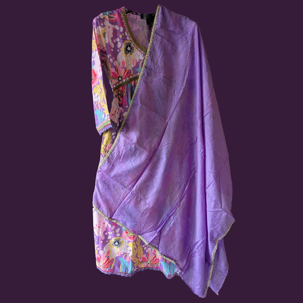 Three Piece Kurti Set (Alia Cut)