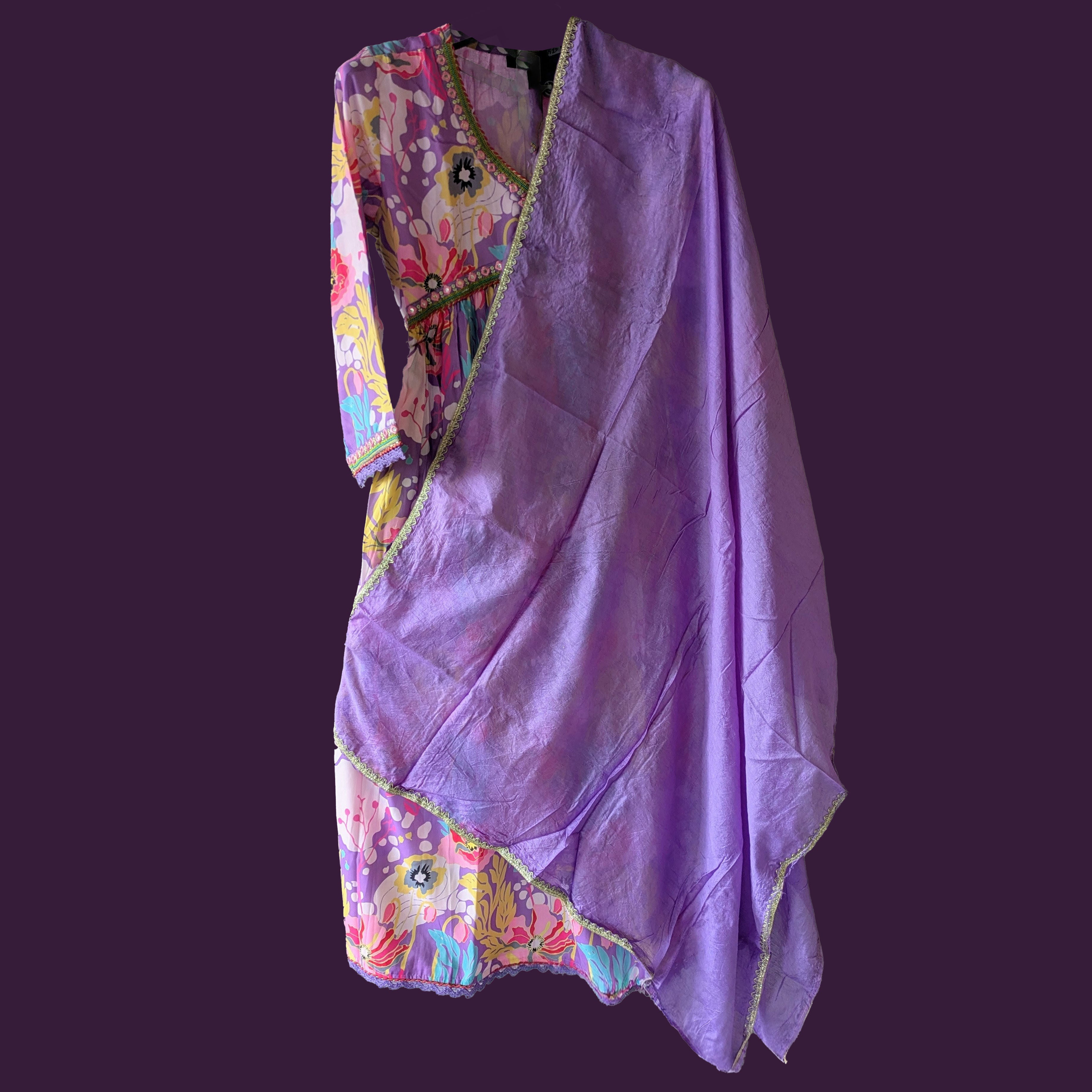 Three Piece Kurti Set (Alia Cut)