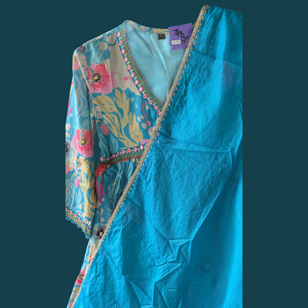 Three Piece Kurti Set (Alia Cut)