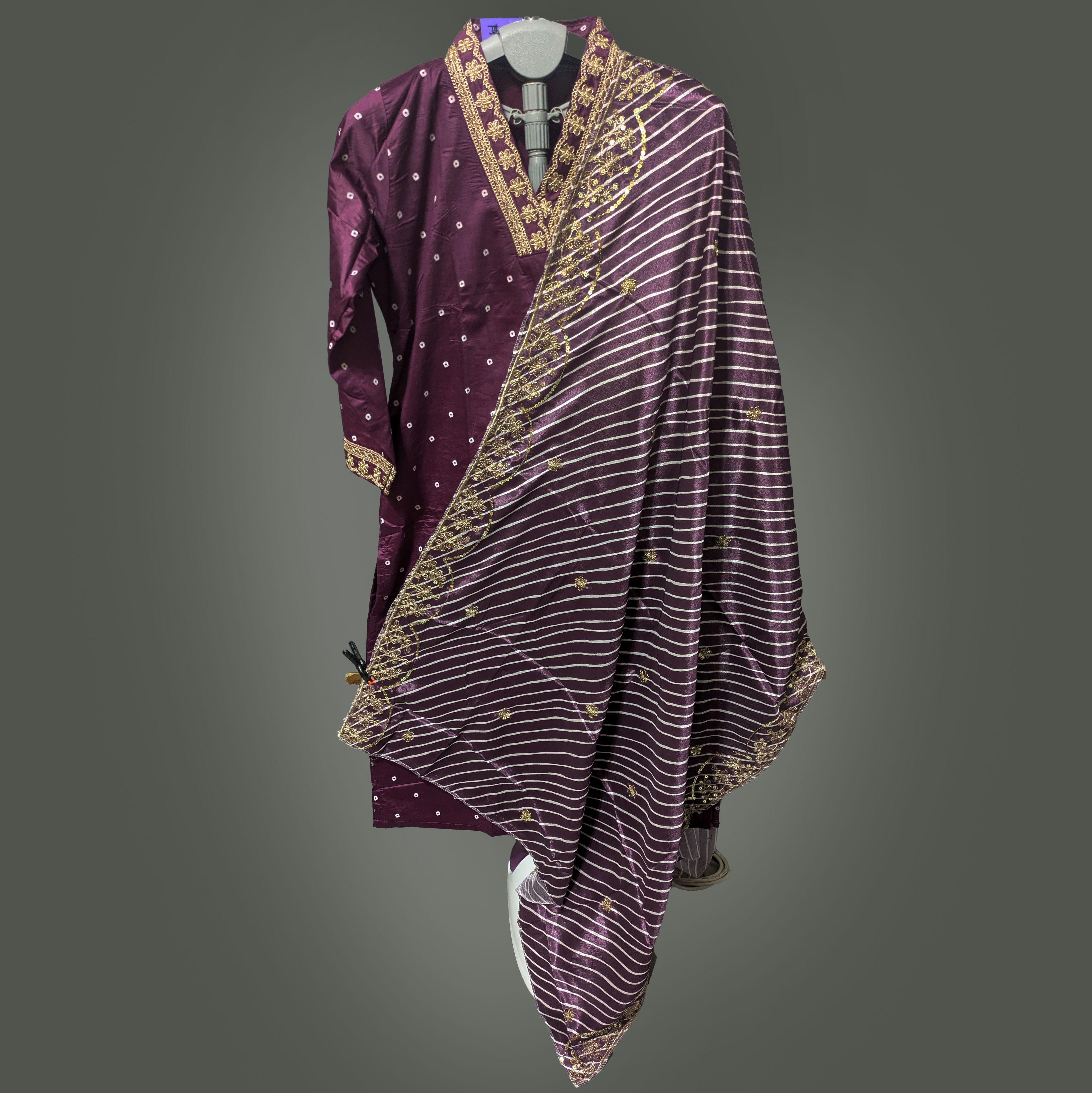 Moslin Three Piece Kurti Set