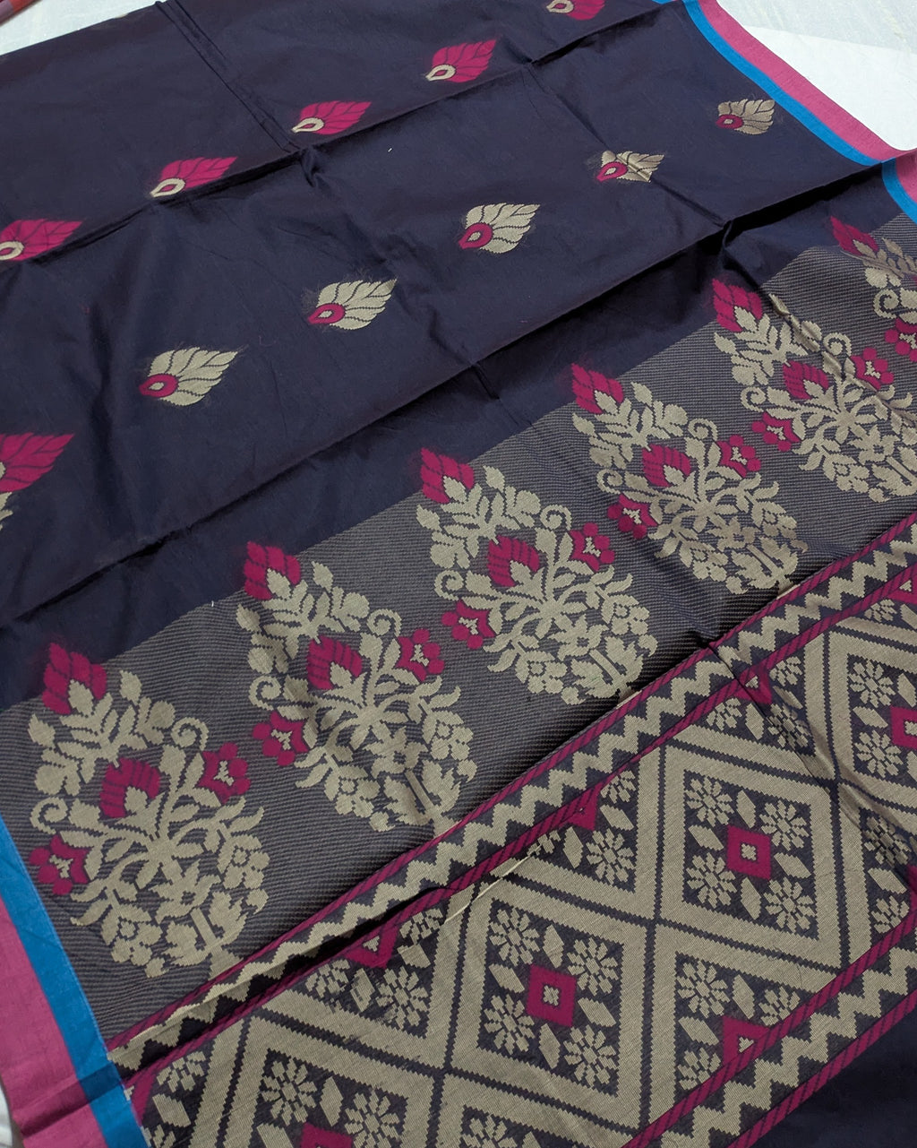 Pure Cotton (Phulia) Sari
