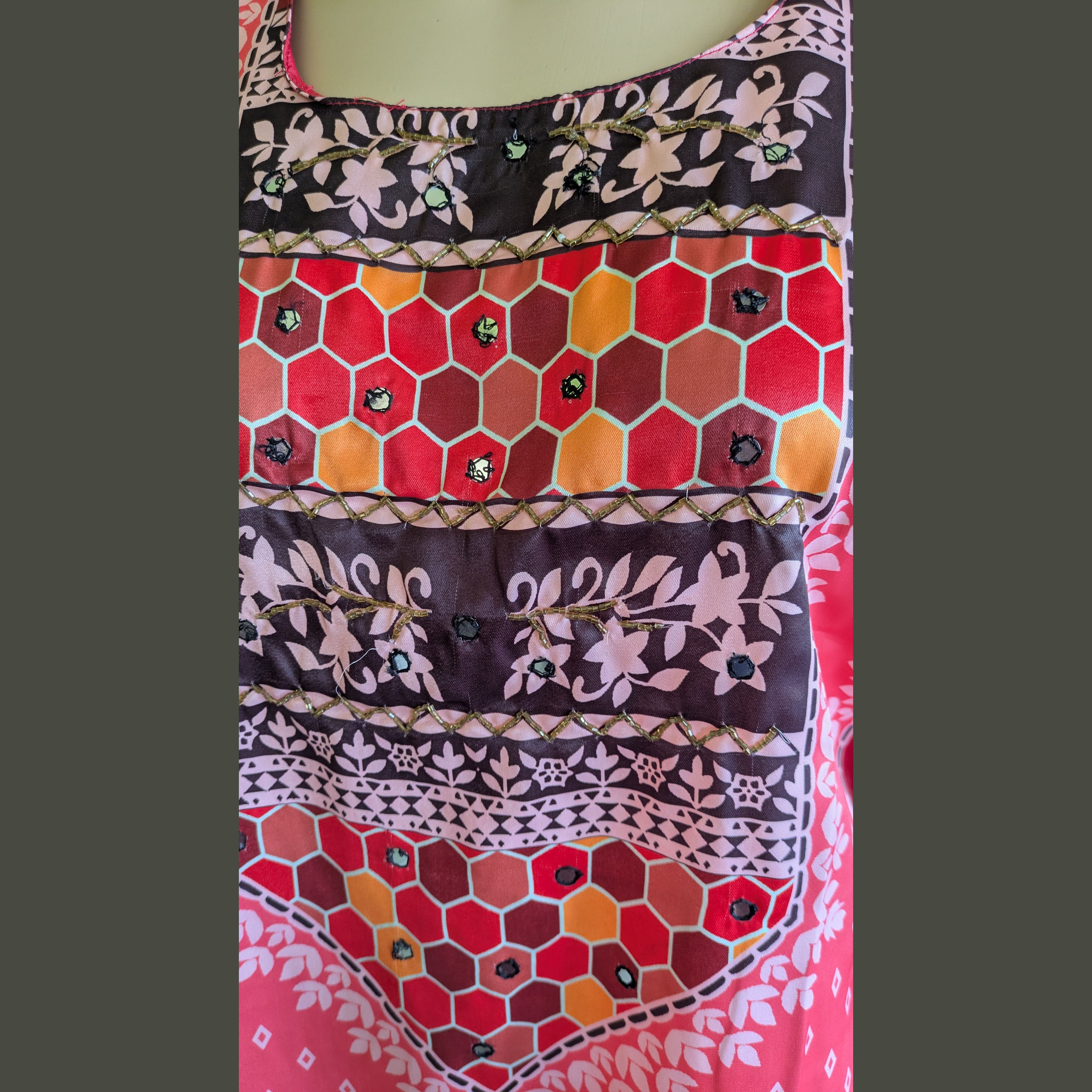 Pink Three Piece Kurti