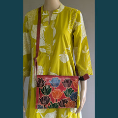 Tulip Leather Bag from Santiniketan