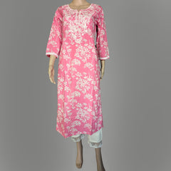 Two Piece Kurti with Embroidery Work