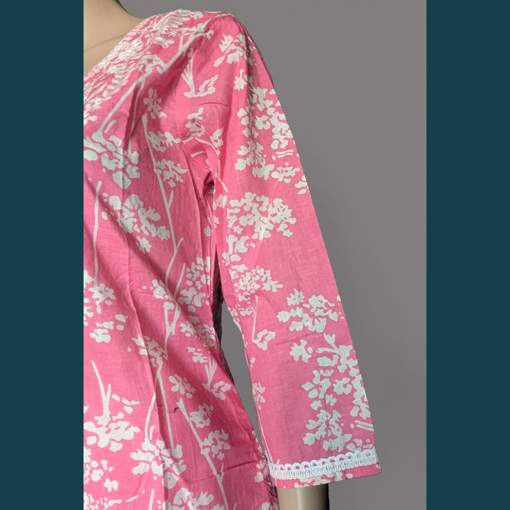 Two Piece Kurti with Embroidery Work