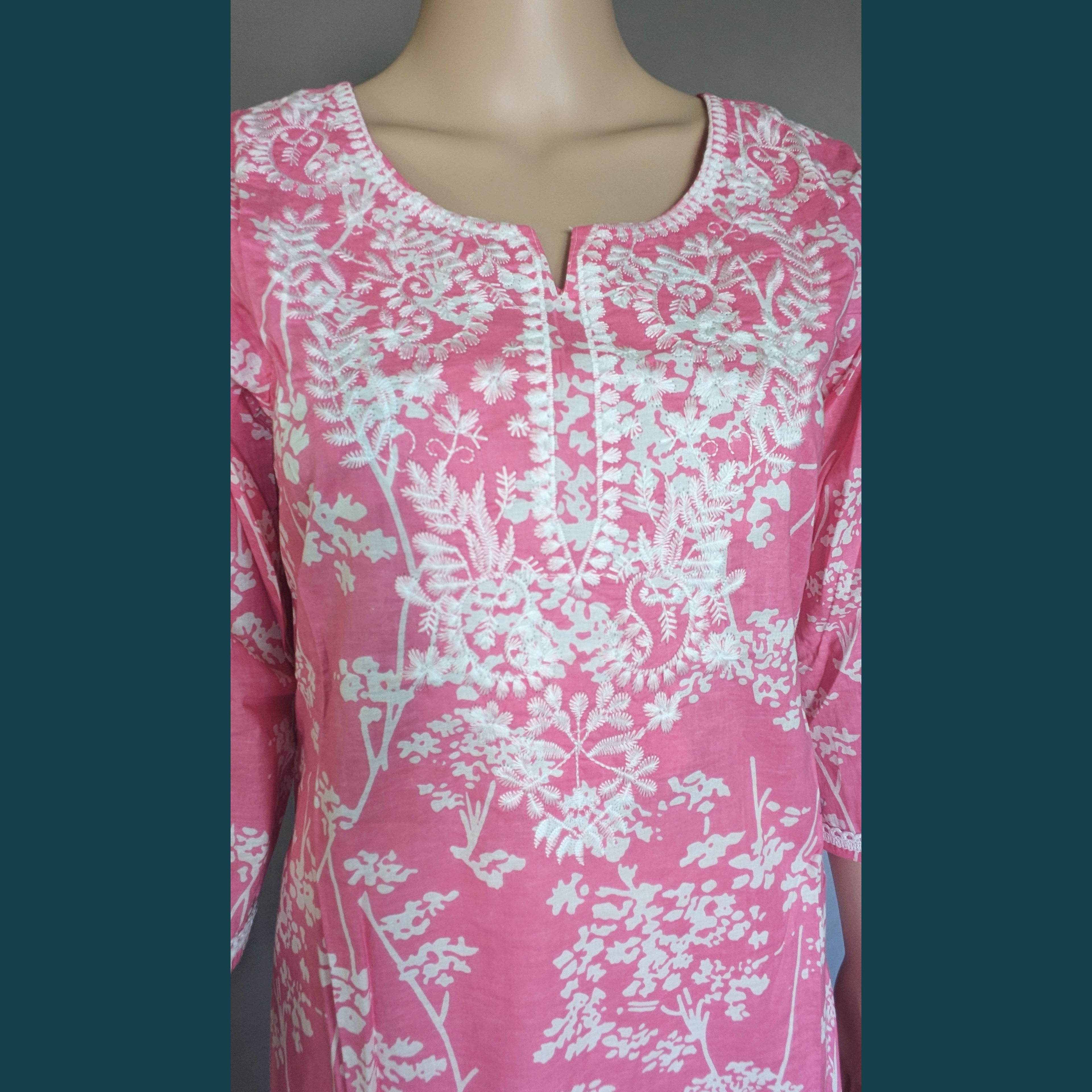 Two Piece Kurti with Embroidery Work