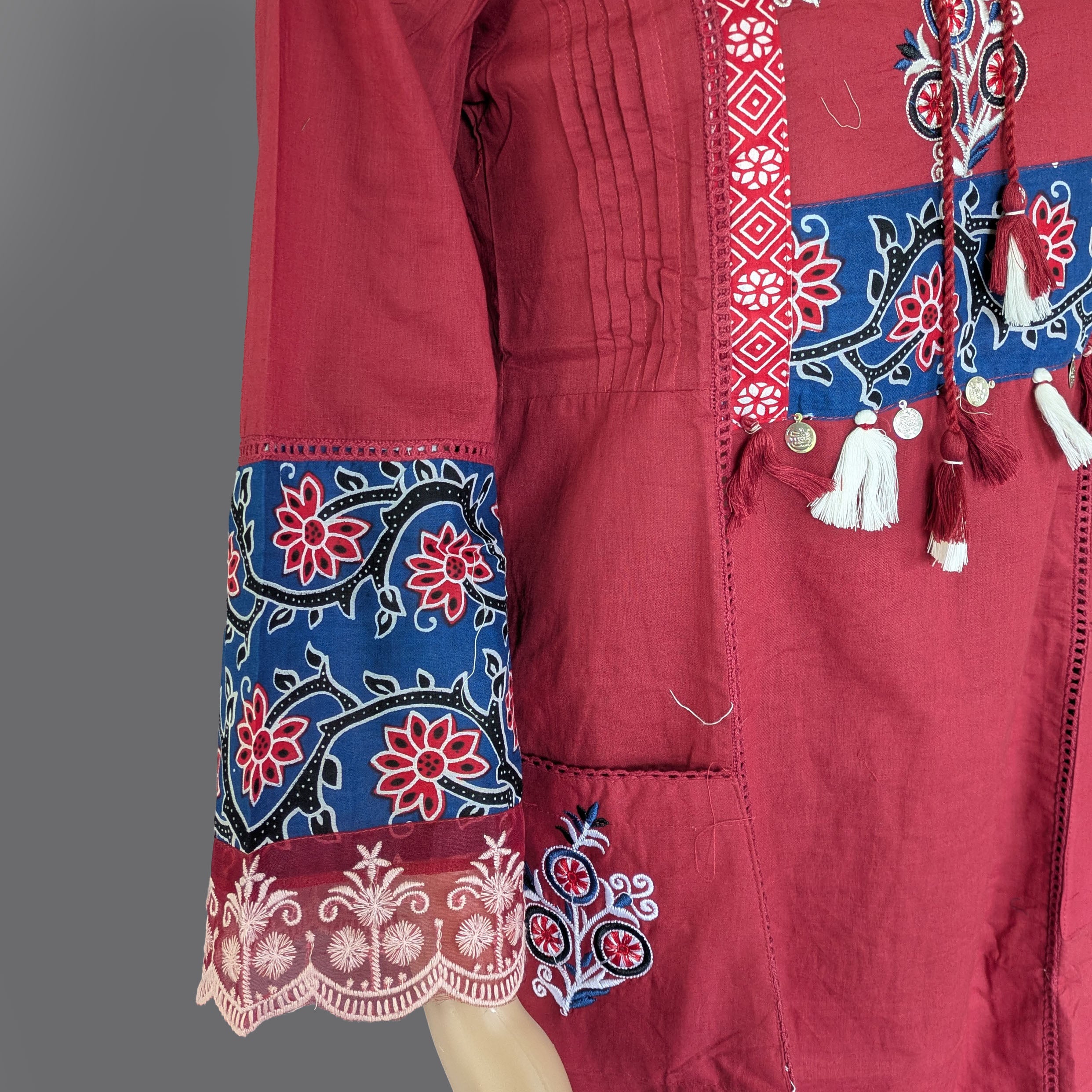Three Piece Kurta with Two Side Pockets